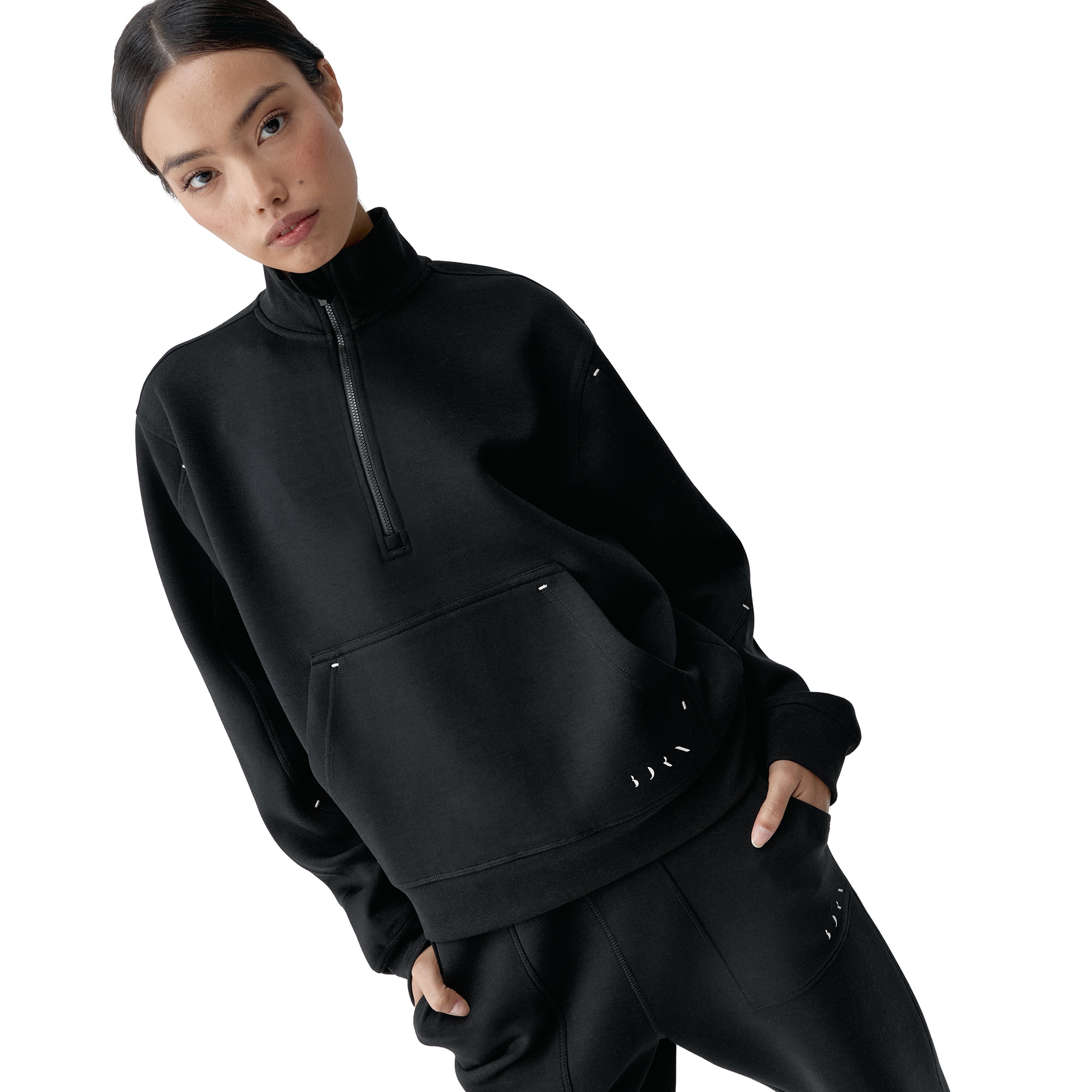 Born Sudadera de Mujer Bloom Negro