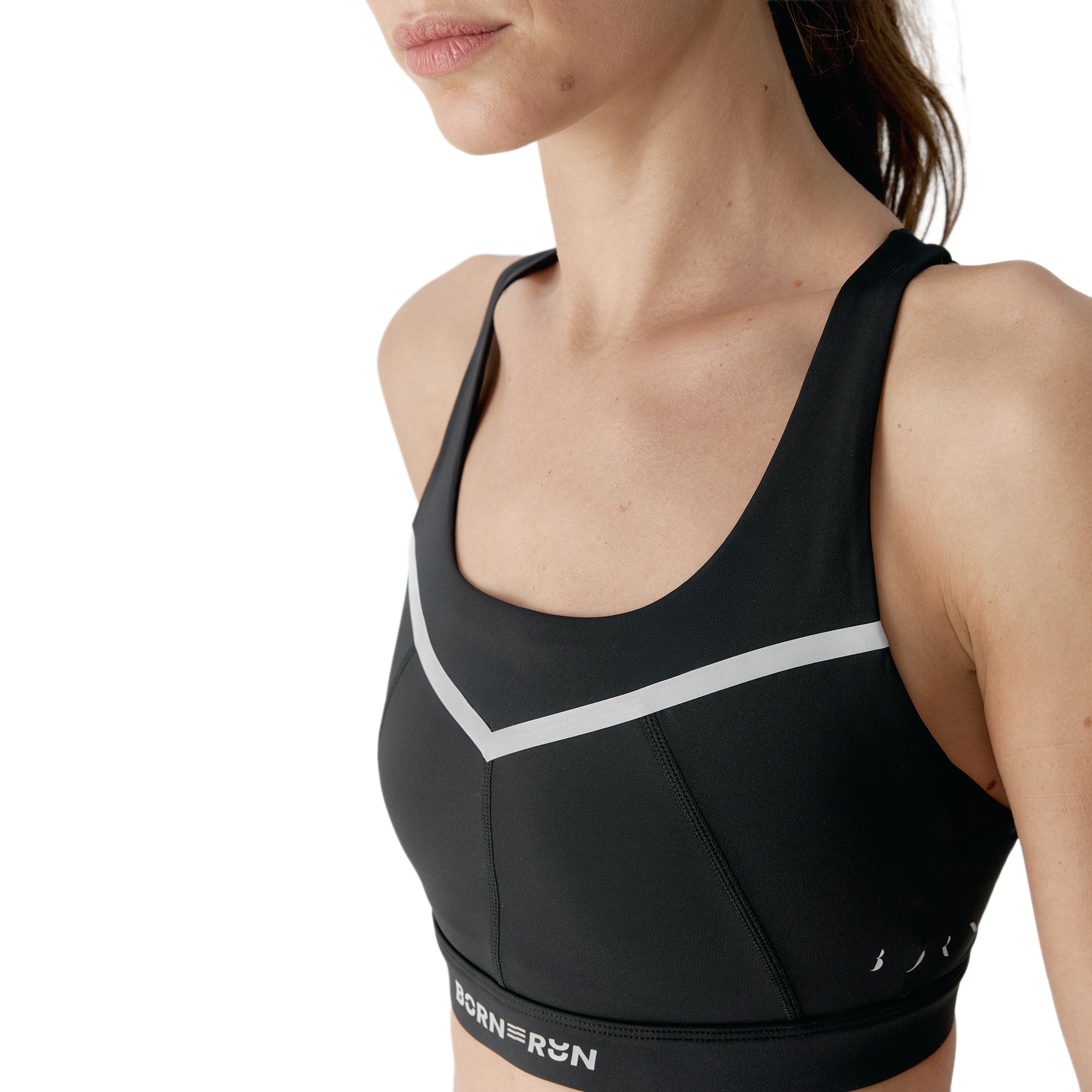 Top deportivo de mujer Luna Run Born - Negro Negro-3