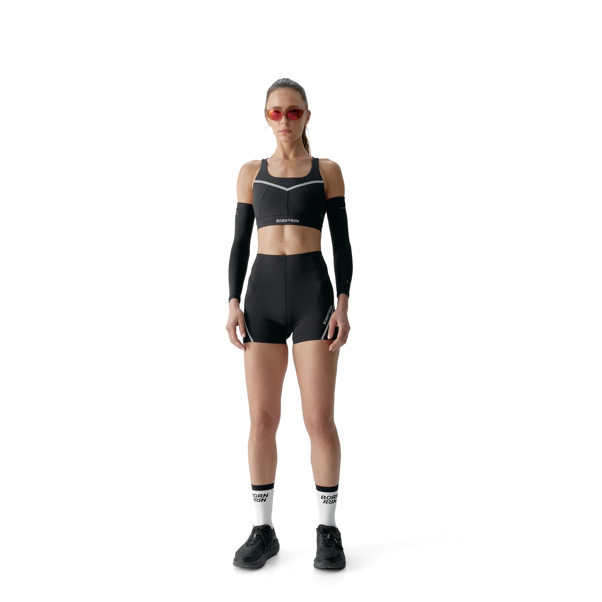 Top deportivo de mujer Luna Run Born - Negro Negro-6