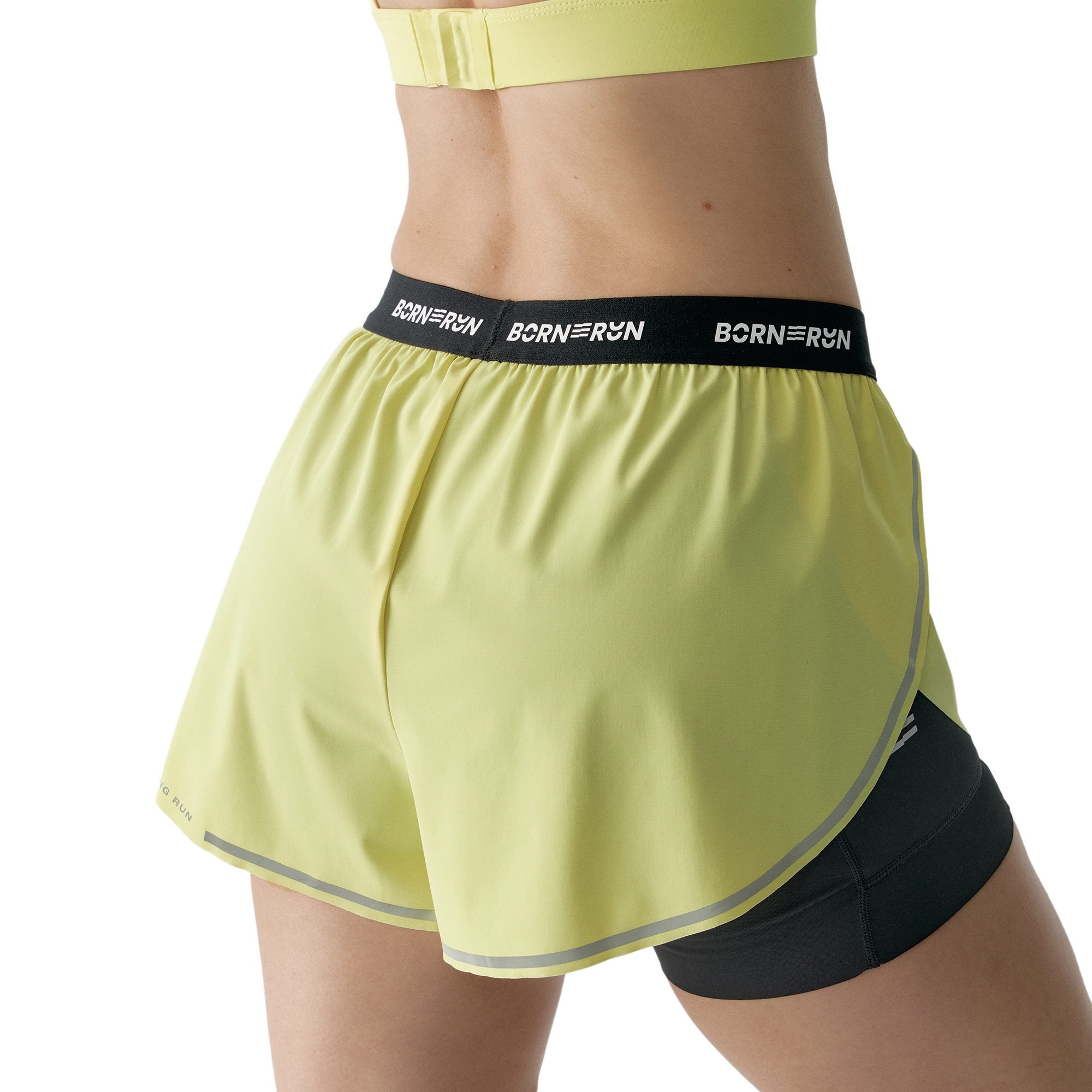 Imagen 3 de Short deportivo de Mujer Voltrun Born - Amarillo limón Amarillo limón