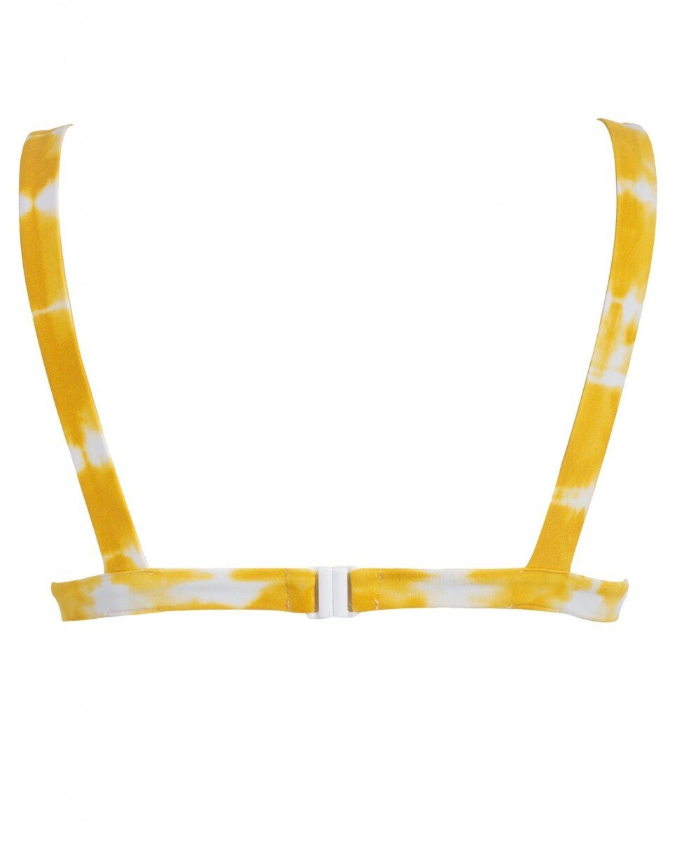 Sujetador de bikini triángulo Touch Tie Dye Ocre con foams extraíbles - Robin Collection - Amarillo Amarillo-4