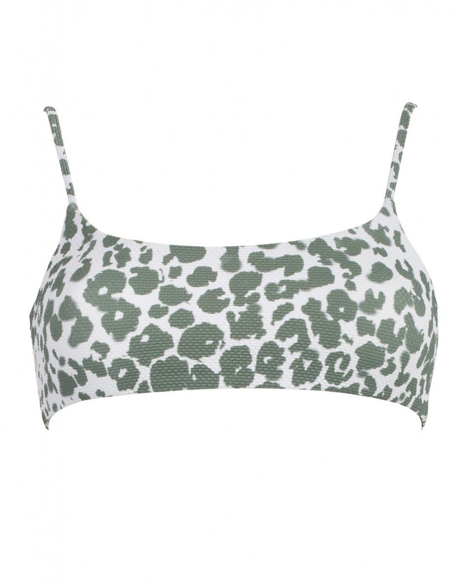 Top de bikini Soft Safari con tirantes regulables - Robin Collection - Verde militar Verde militar-3