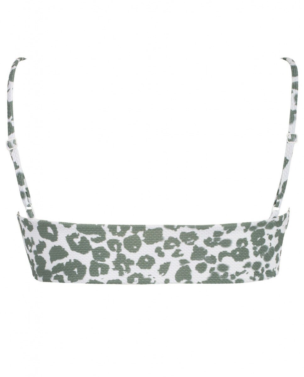 Top de bikini Soft Safari con tirantes regulables - Robin Collection - Verde militar Verde militar-4