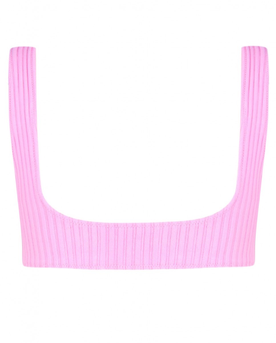 Top de bikini Blow Flamingo con estructura y foams extraíbles - Robin Collection - Rosa Rosa-5