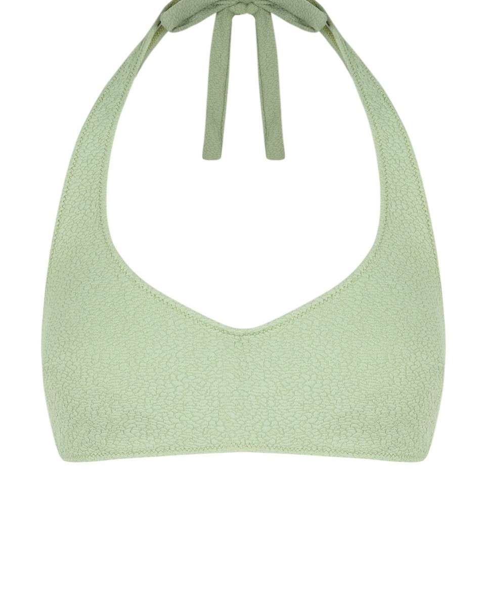 Sujetador de bikini Ribbon Peppermint con lazo superior de estructura y tirantes regulables - Robin Collection - Verde Verde-6