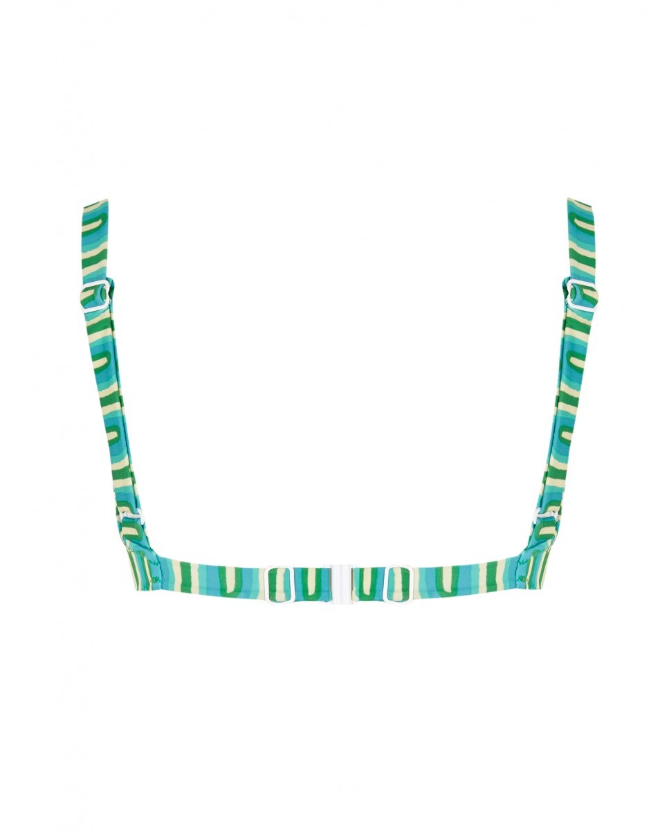 Top de bikini Balconette Calypso con foams extraíbles y tirantes regulables - Robin Collection - Verde Verde-4