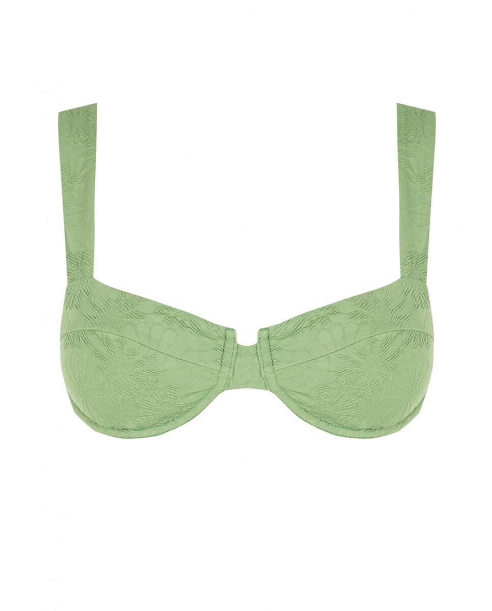 Sujetador de bikini Pistacchio contejido en estructura y aros · Robin Collection · El