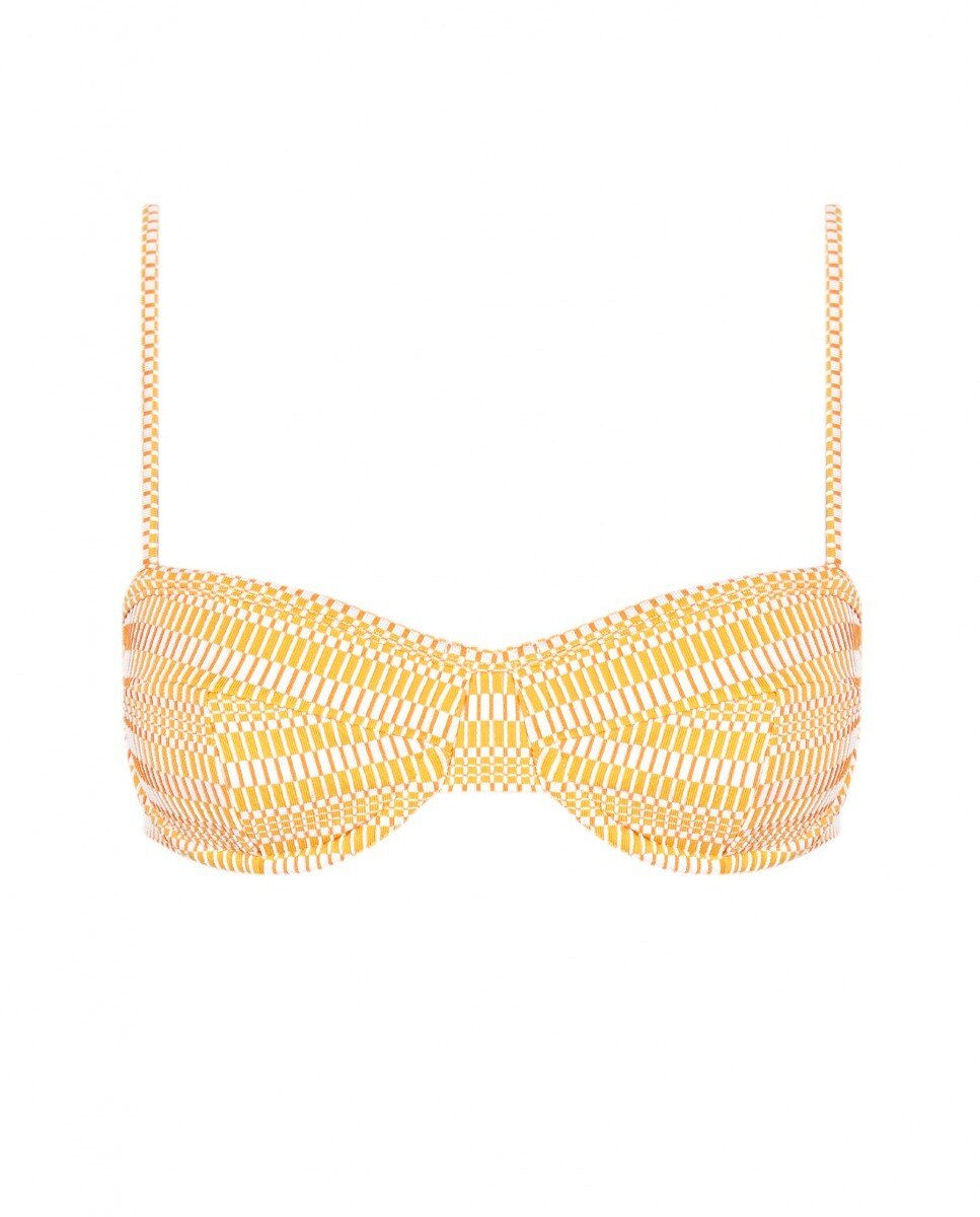 Top de bikini Balconette Apricot con estructura, foams extraíbles y tirantes regulables - Robin Collection - Naranja volcanico Naranja volcanico-4
