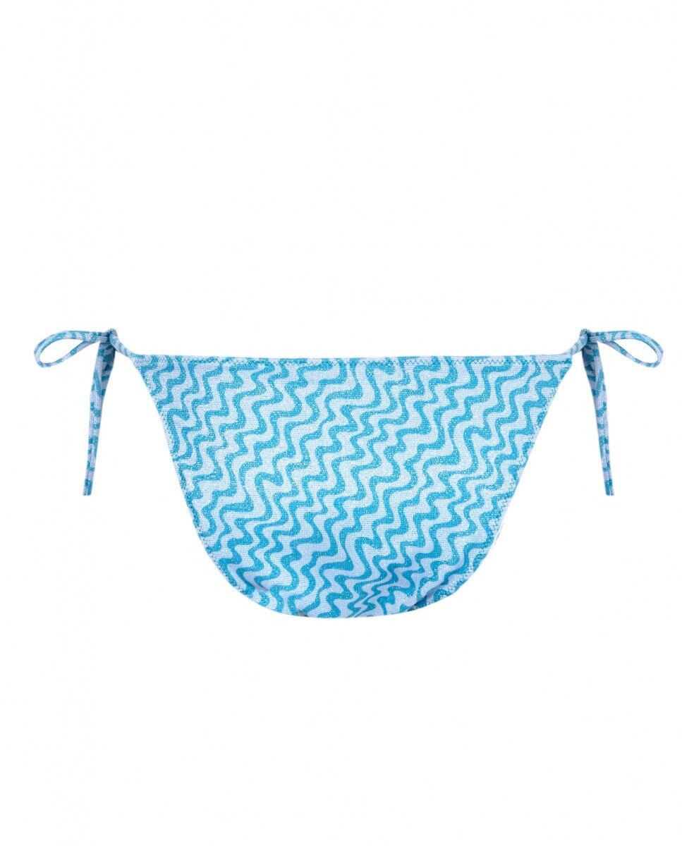 Braguita de bikini Lagoon con tejido lúrex, lazo y forro - Robin Collection - Azul Azul-5