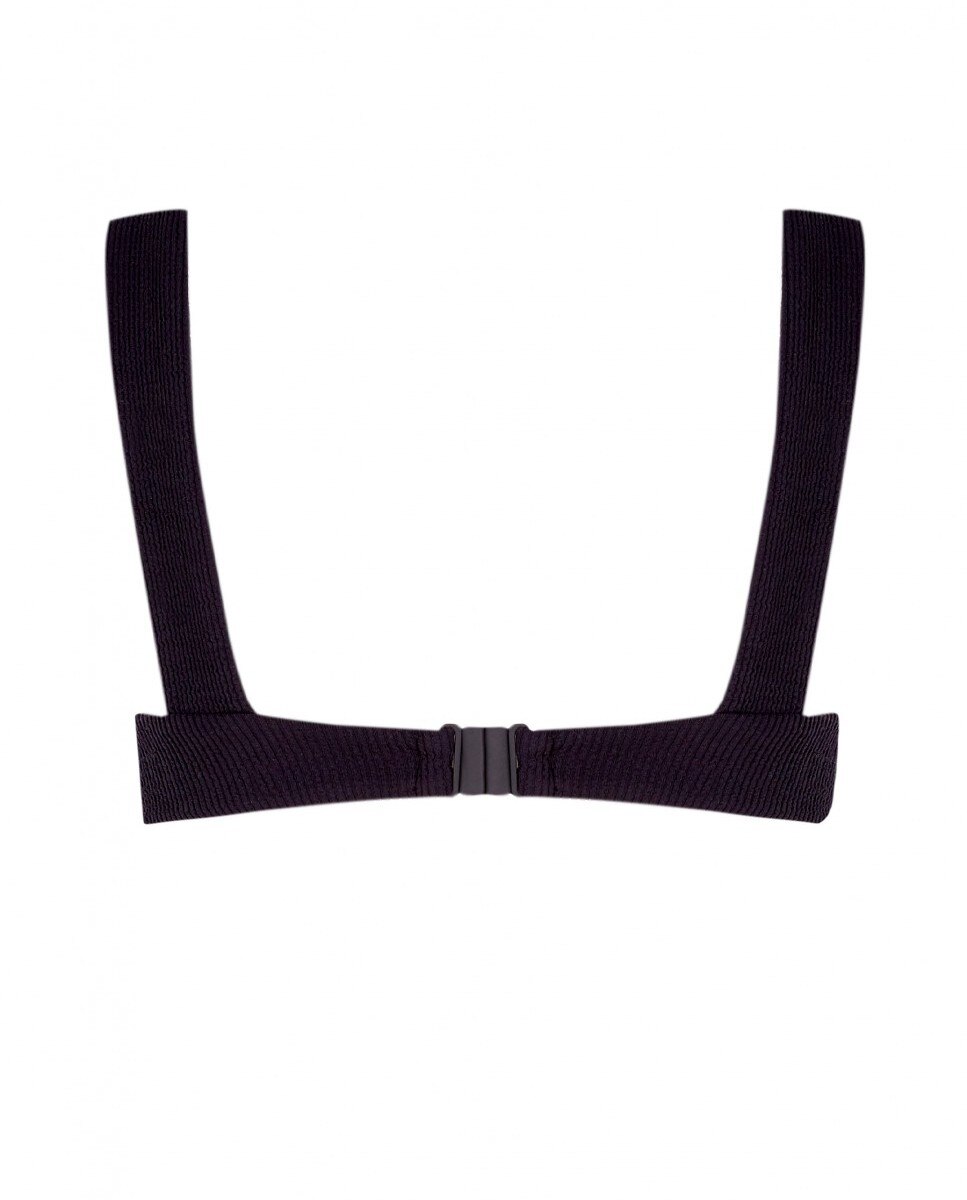 Sujetador de bikini balconette Nero con tejido estructurado y aro - Robin Collection - Negro Negro-5
