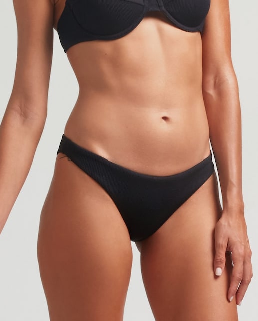 Imagen 0 de Braga de bikini negra con tejido estructurado