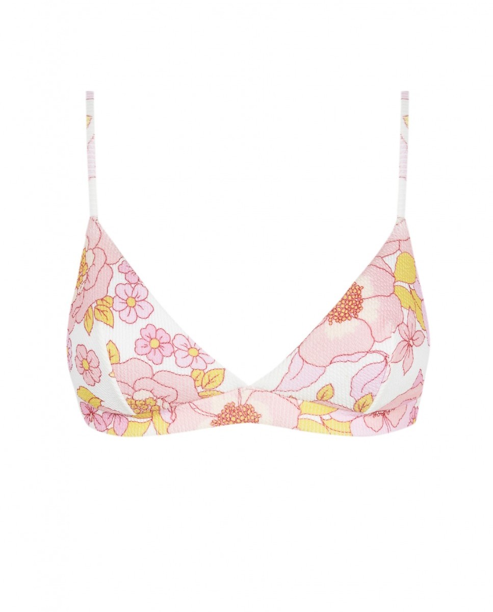 Sujetador de bikini de triángulo Sporty Furore con tejido en estrucutra y foam extraíble - Robin Collection - Rosa Rosa-5