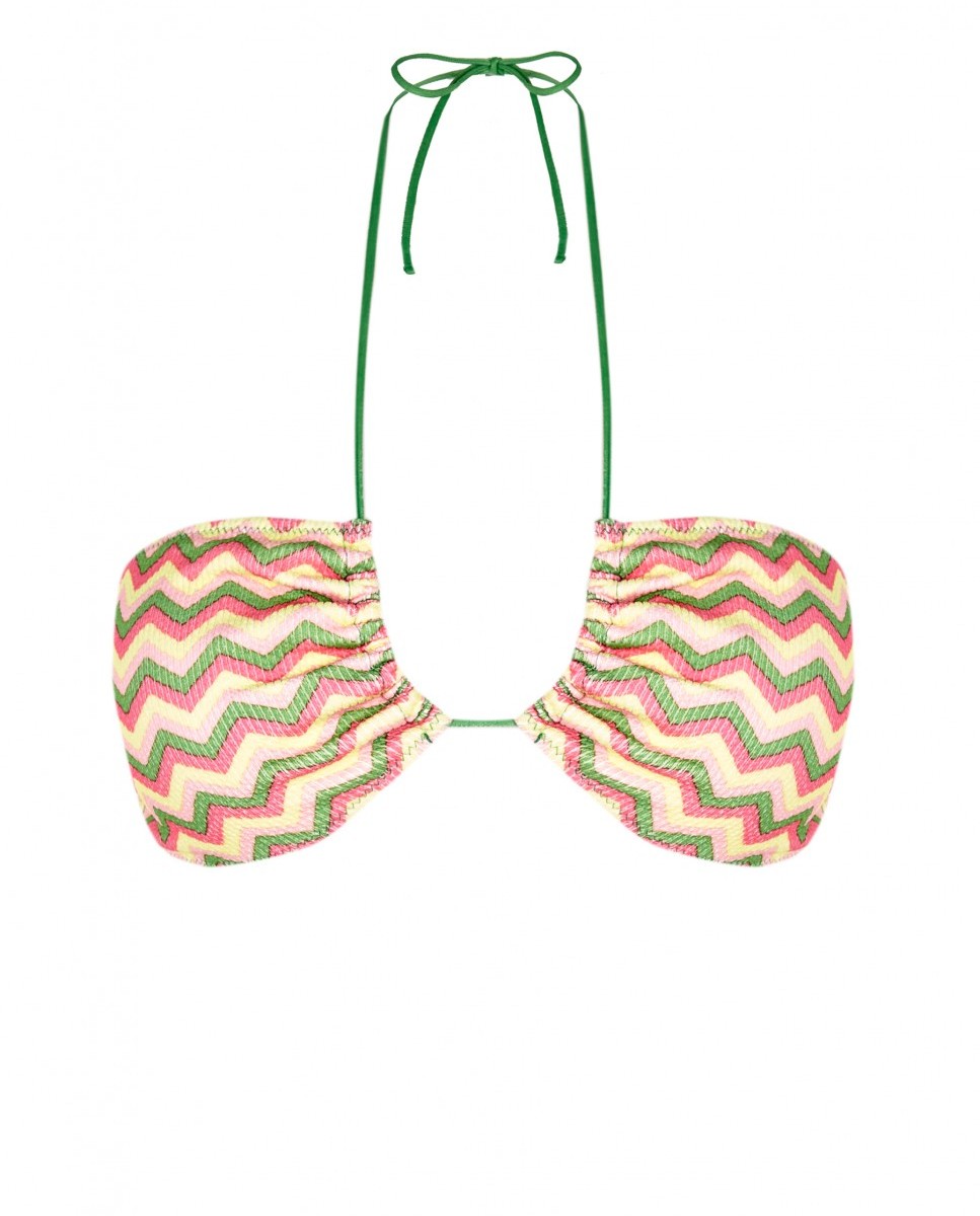 Sujetador de bikini Halty Twister con tejido en estructura y foam extraíble - Robin Collection - Multicolor Multicolor-2