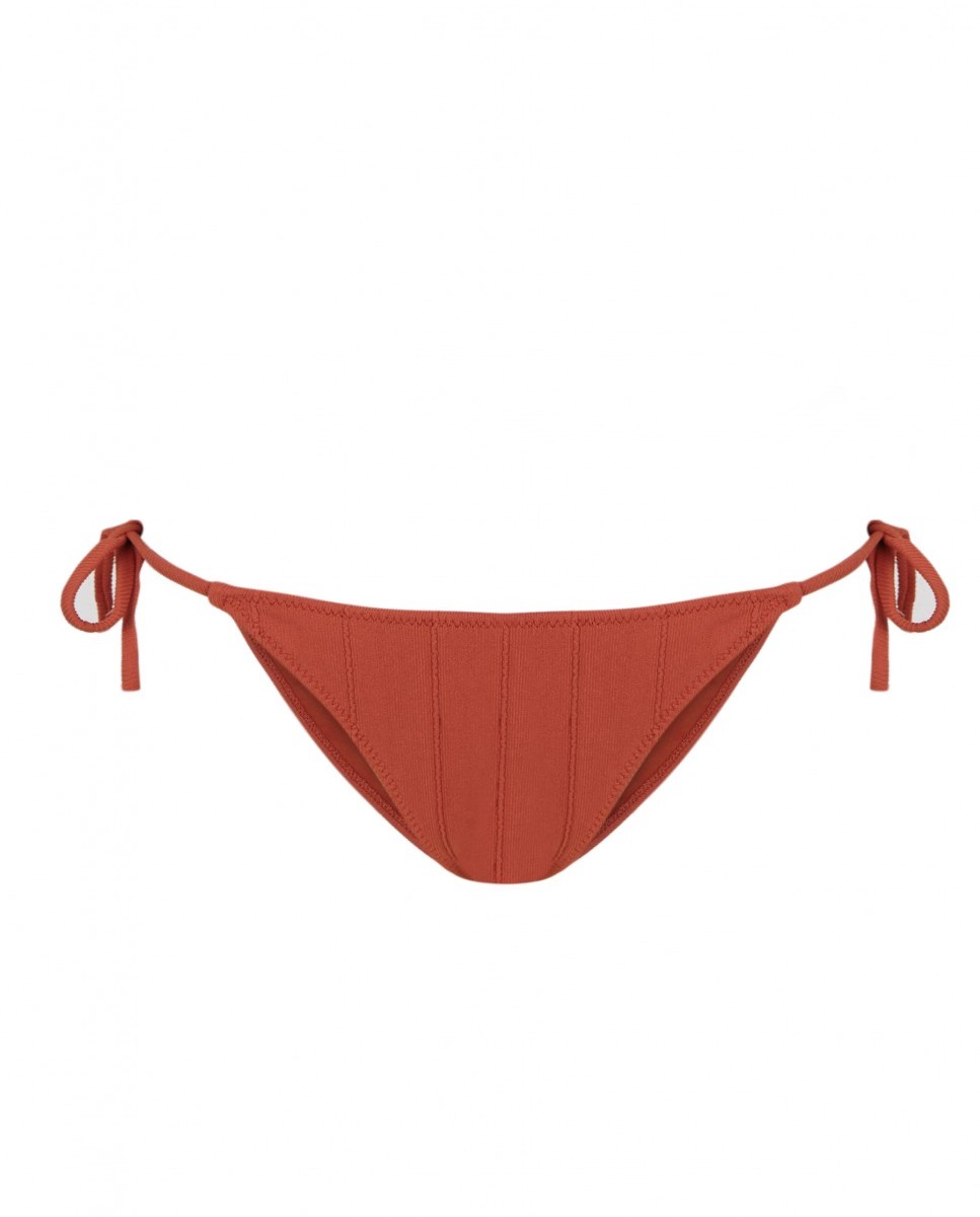Braga de bikini Lace terracota con tejido estructurado y lazo - Robin Collection - Naranja Naranja-3