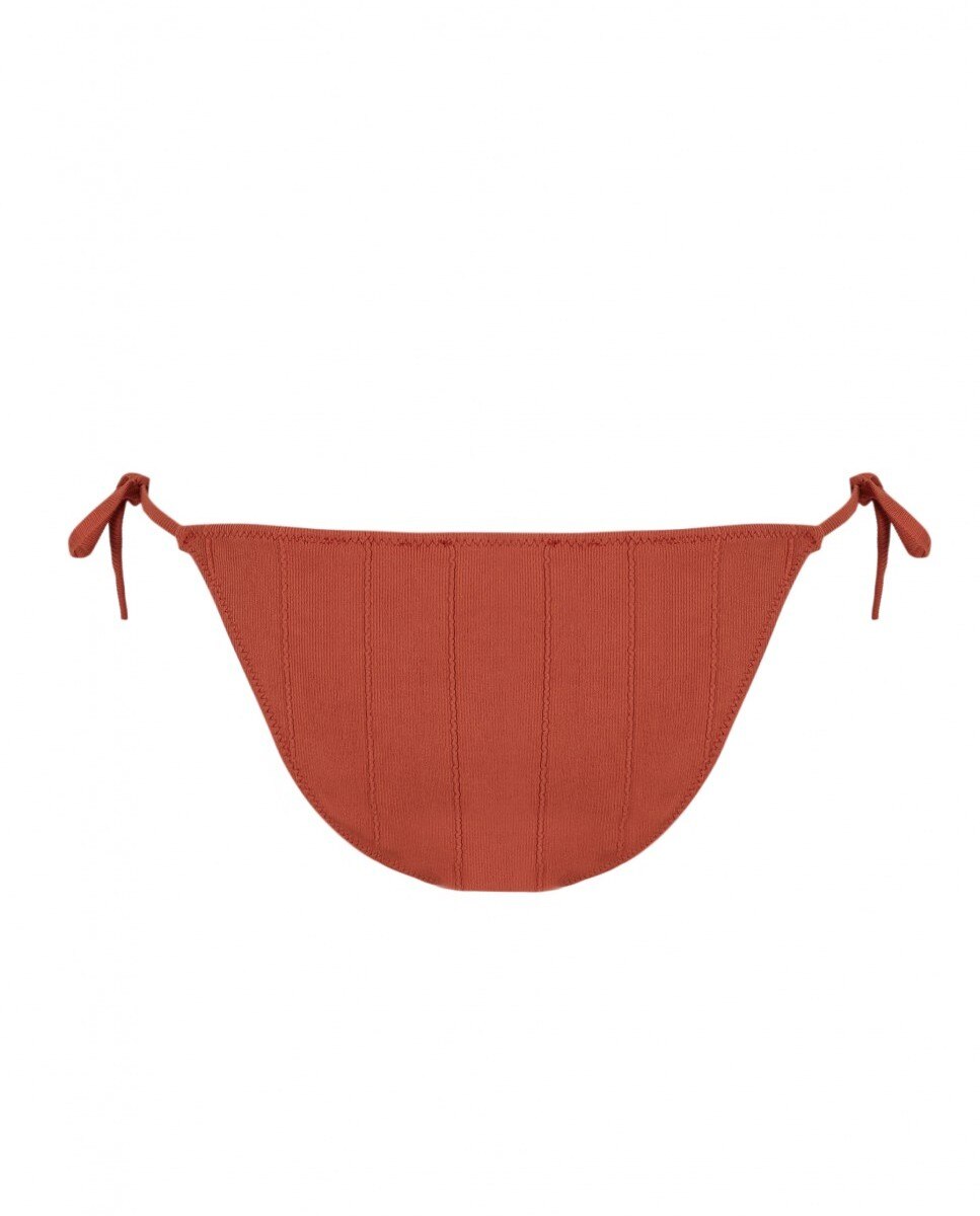 Braga de bikini Lace terracota con tejido estructurado y lazo - Robin Collection - Naranja Naranja-4