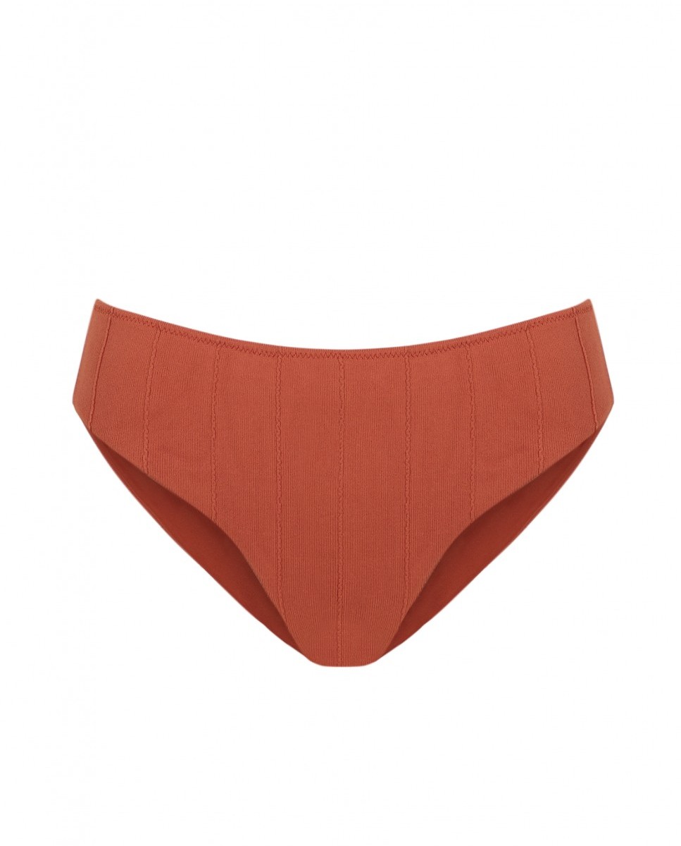 Braga culotte Lace terracota con tejido estructurado - Robin Collection - Naranja Naranja-3