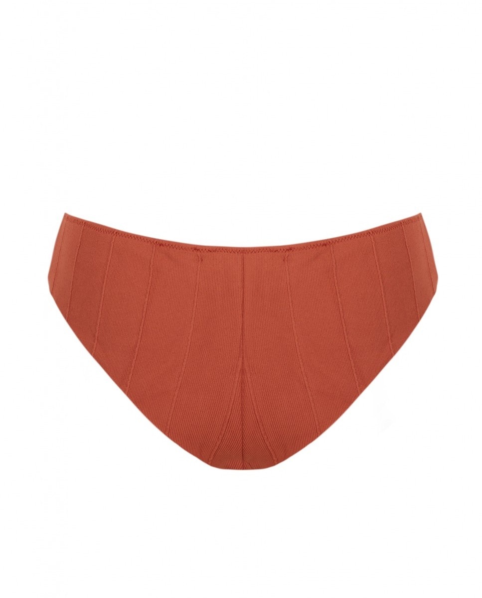 Braga culotte Lace terracota con tejido estructurado - Robin Collection - Naranja Naranja-4