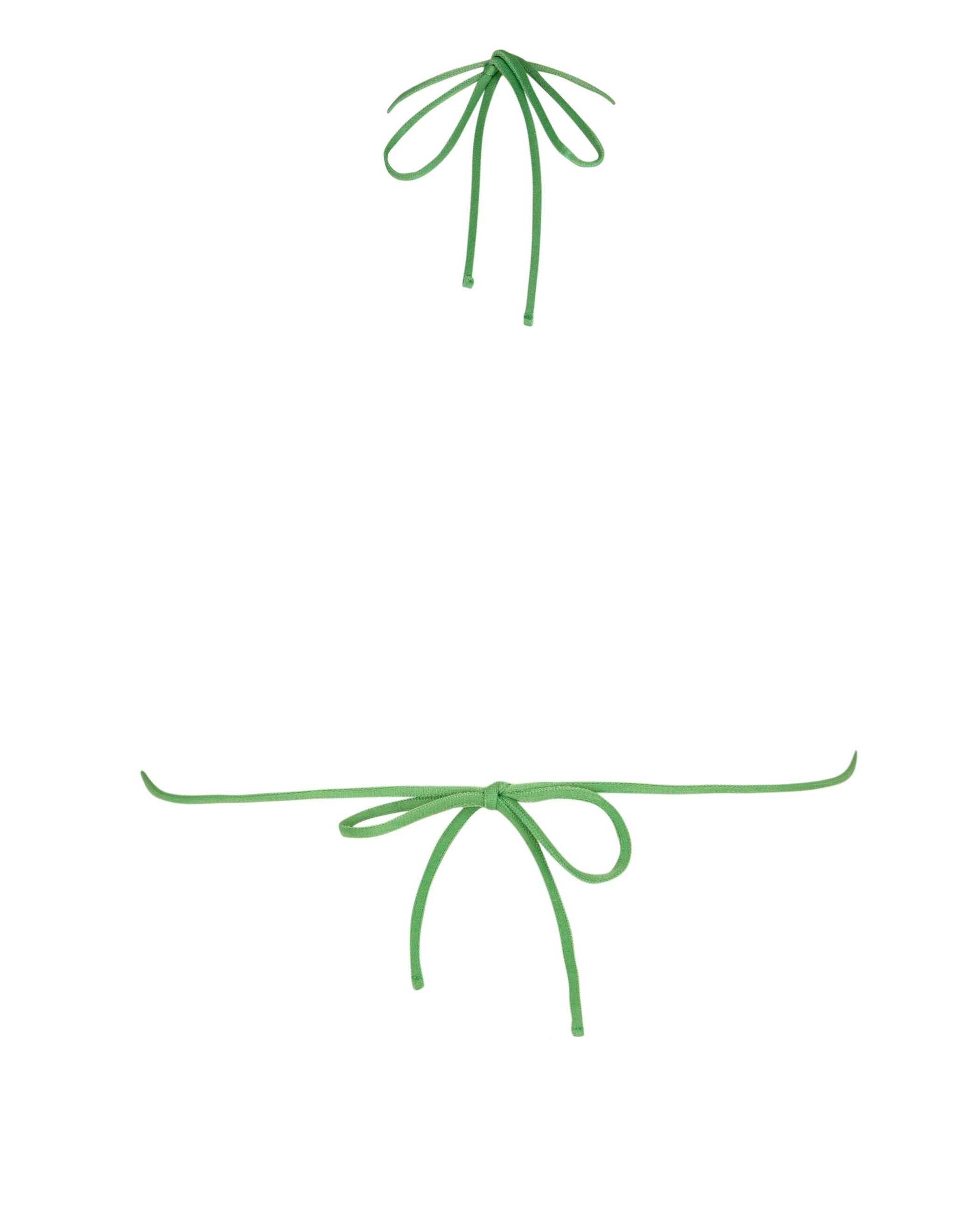 Top de bikini triángulo Lupita con estructura y foams extraíbles - Robin Collection - Verde Verde-4