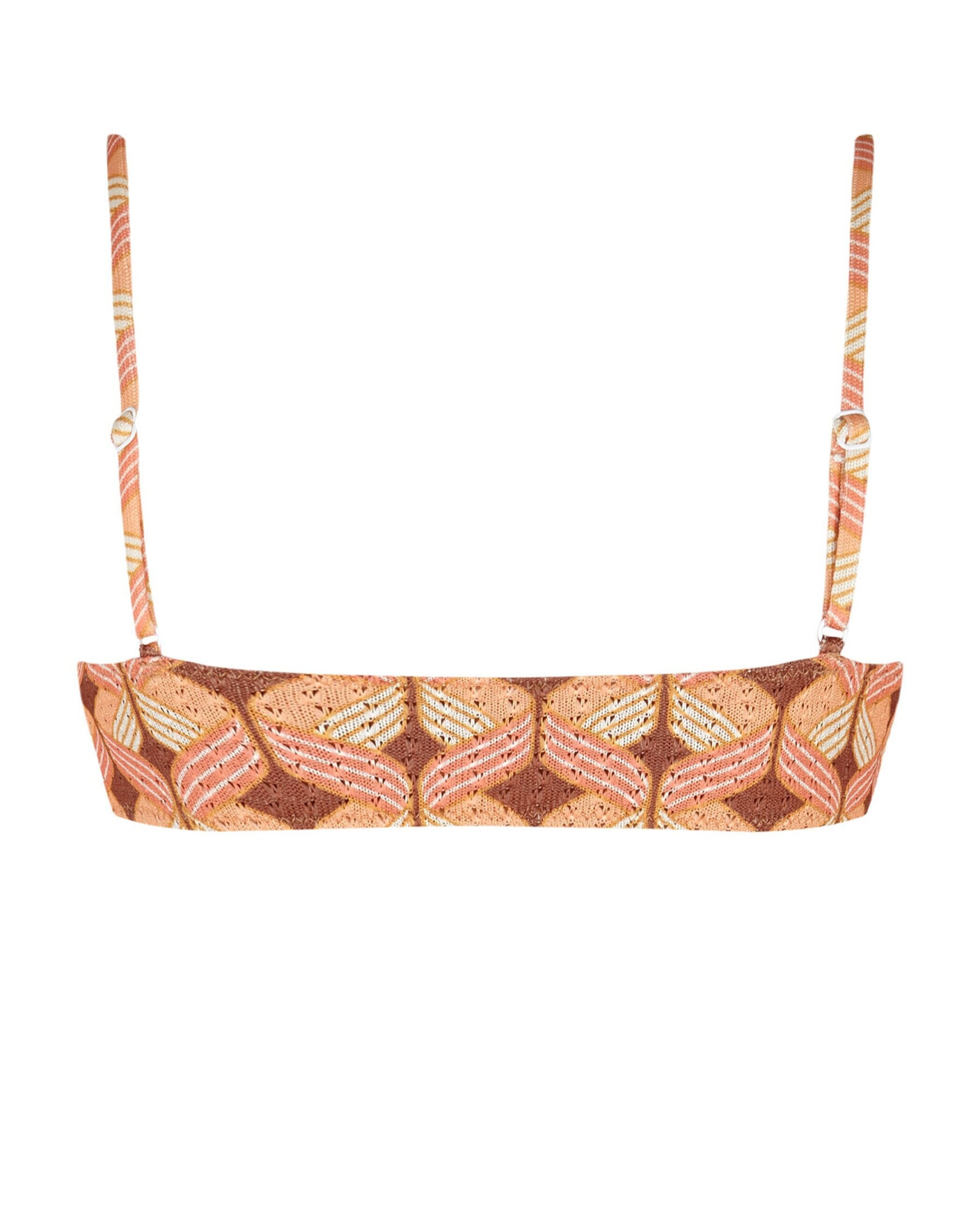 Top de bikini Lace Valley con estructura, cierre multiposición y foams extraíbles - Robin Collection - Naranja Naranja-4