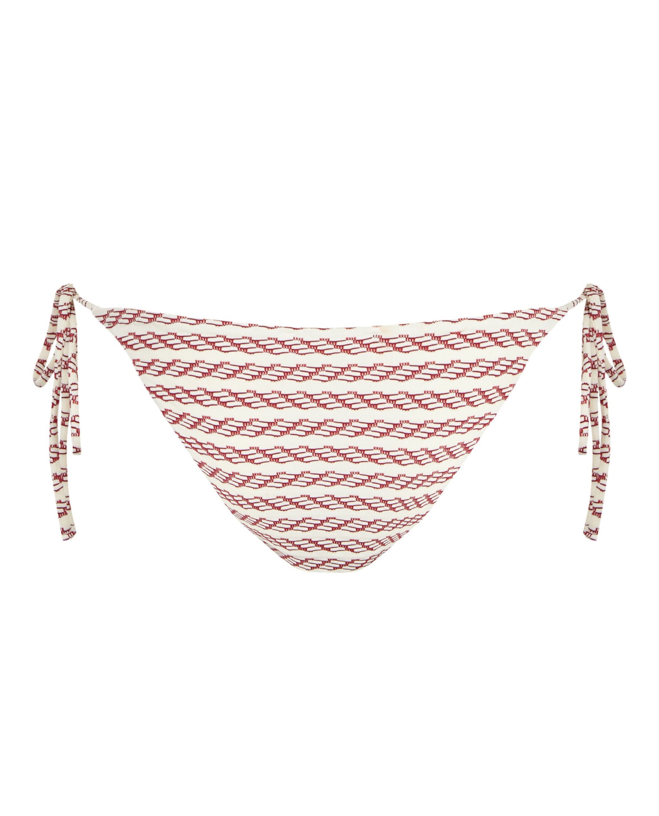 Braga de bikini Panamera con estructura, lazo y forro - Robin Collection - Granate Granate-5