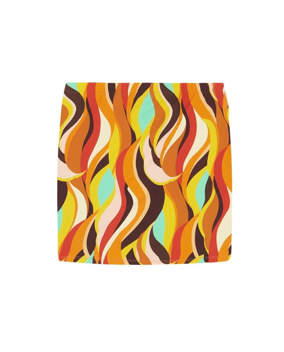 Falda corta Fuego con frunce lateral y regulable - Robin Collection - Multicolor Multicolor-4