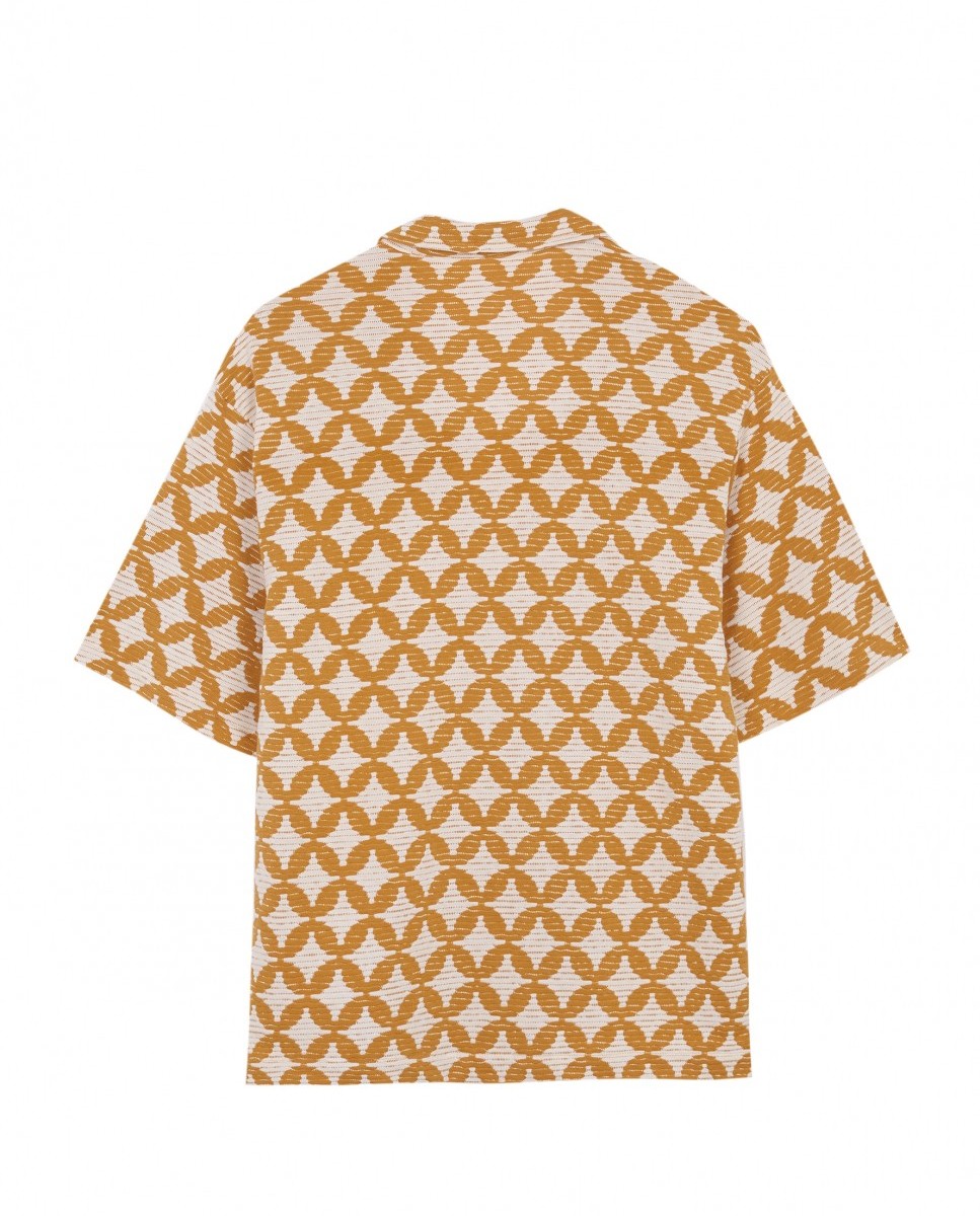 Camisa de playa de mujer Zama Red estampada - Robin Collection - Mostaza Mostaza-6