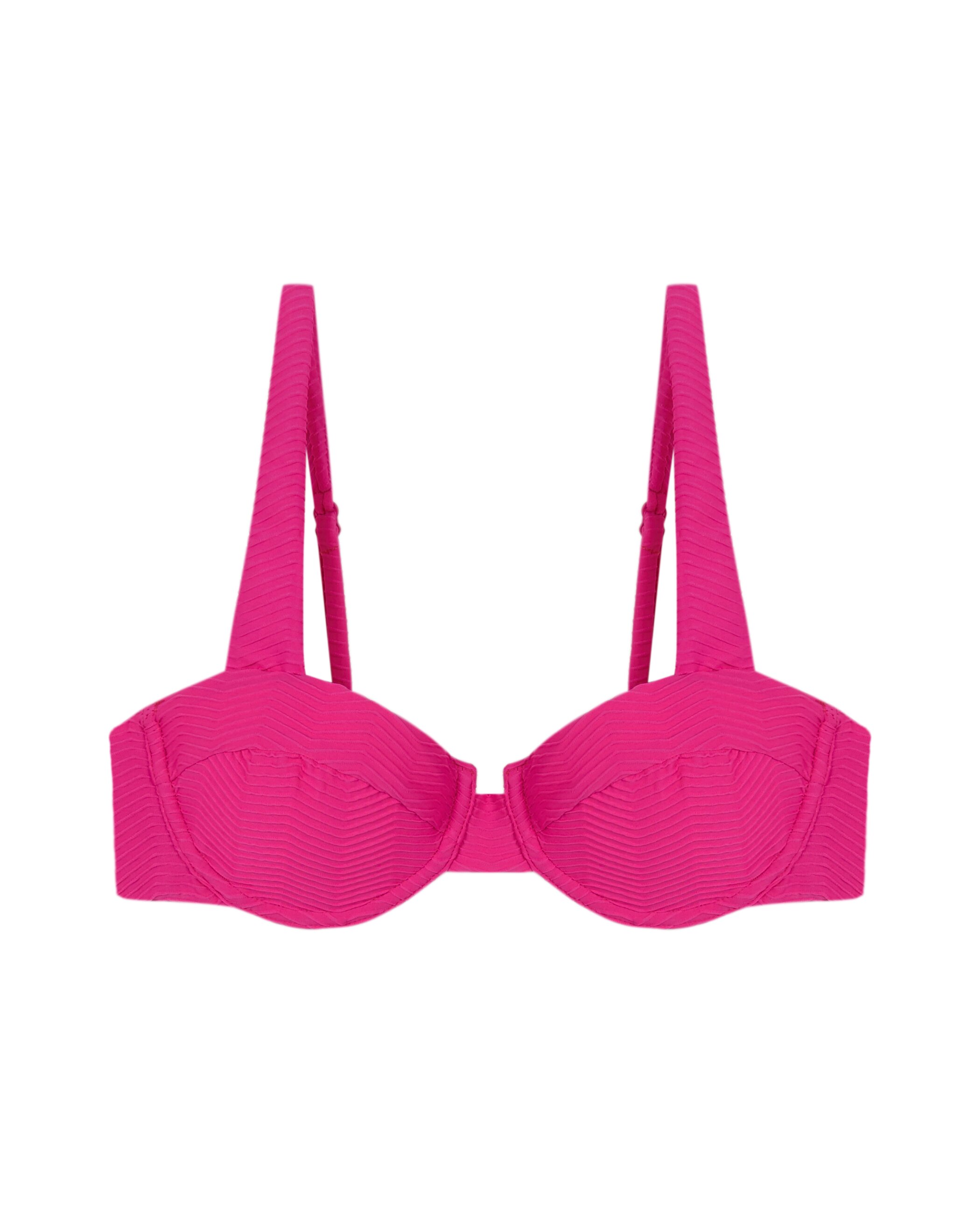 Top de bikini Balconette MiamiPink con estructura, foams extraíbles y cierre multiposición - Robin Collection - Rosa Rosa-3