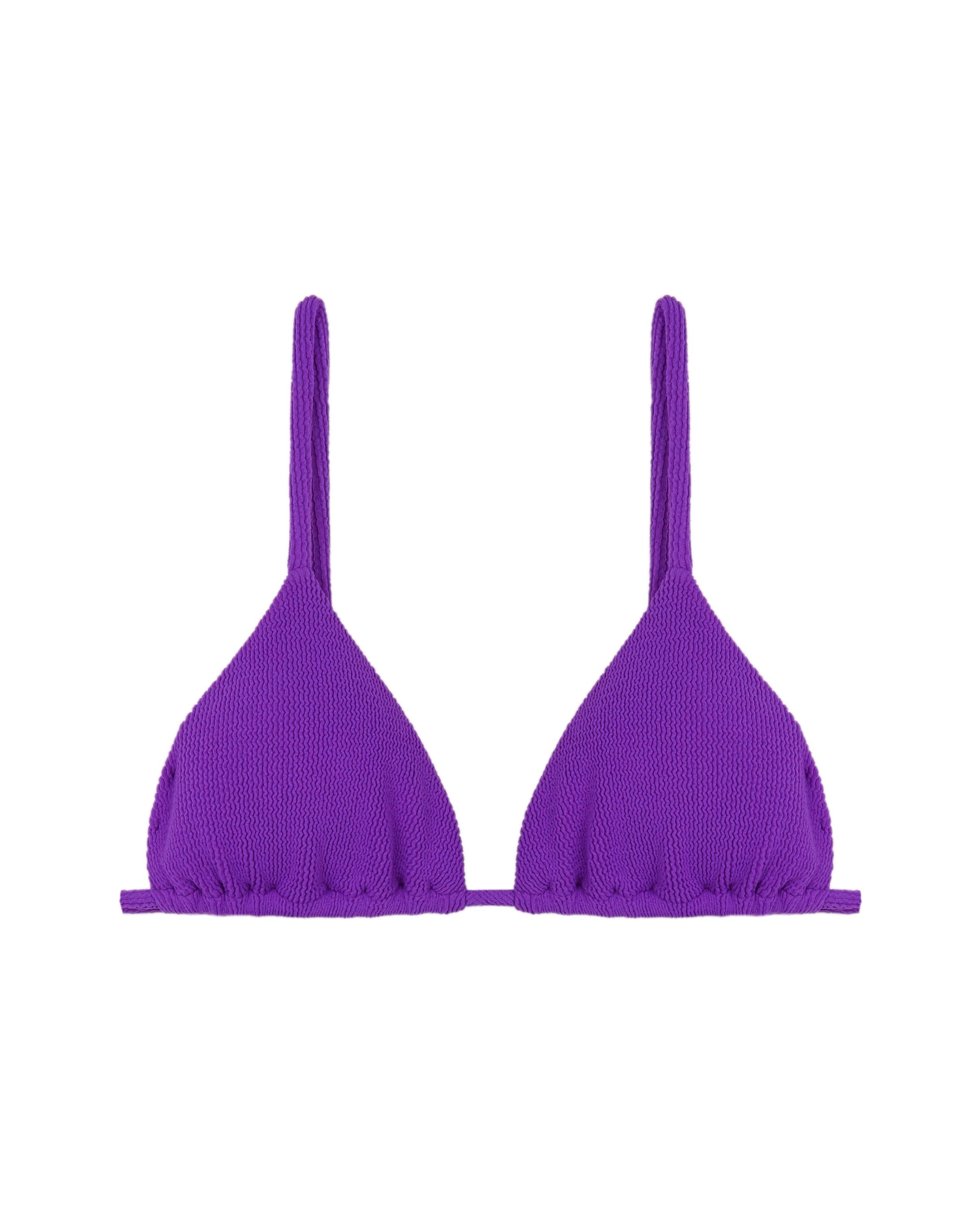 Top de bikini Triángulo Purplelight con estructura y foams extraíbles - Robin Collection - Violeta Violeta-3