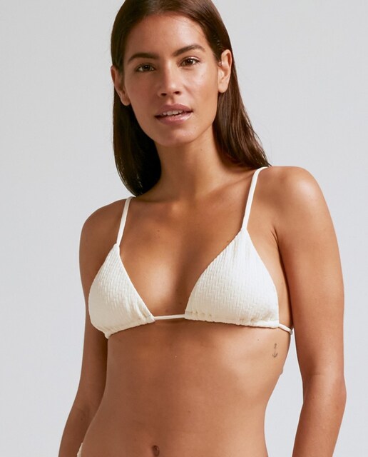 Imagen 0 de Sujetador de bikini triángulo Ecru con estructura y foams extraíbles
