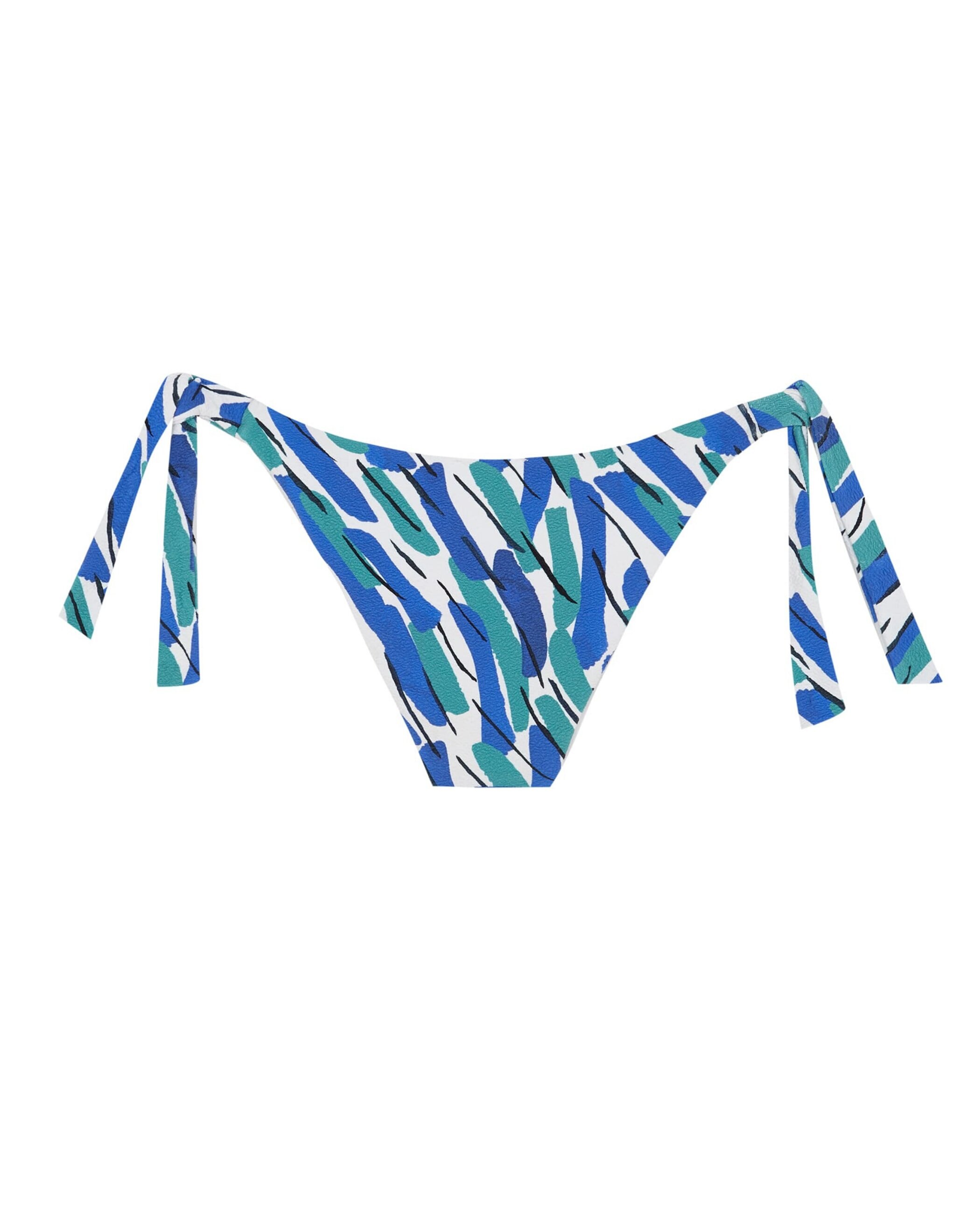 Braga de bikini Malibú con estructura, lazo ancho y forro - Robin Collection - Azul / Blanco Azul / Blanco-4