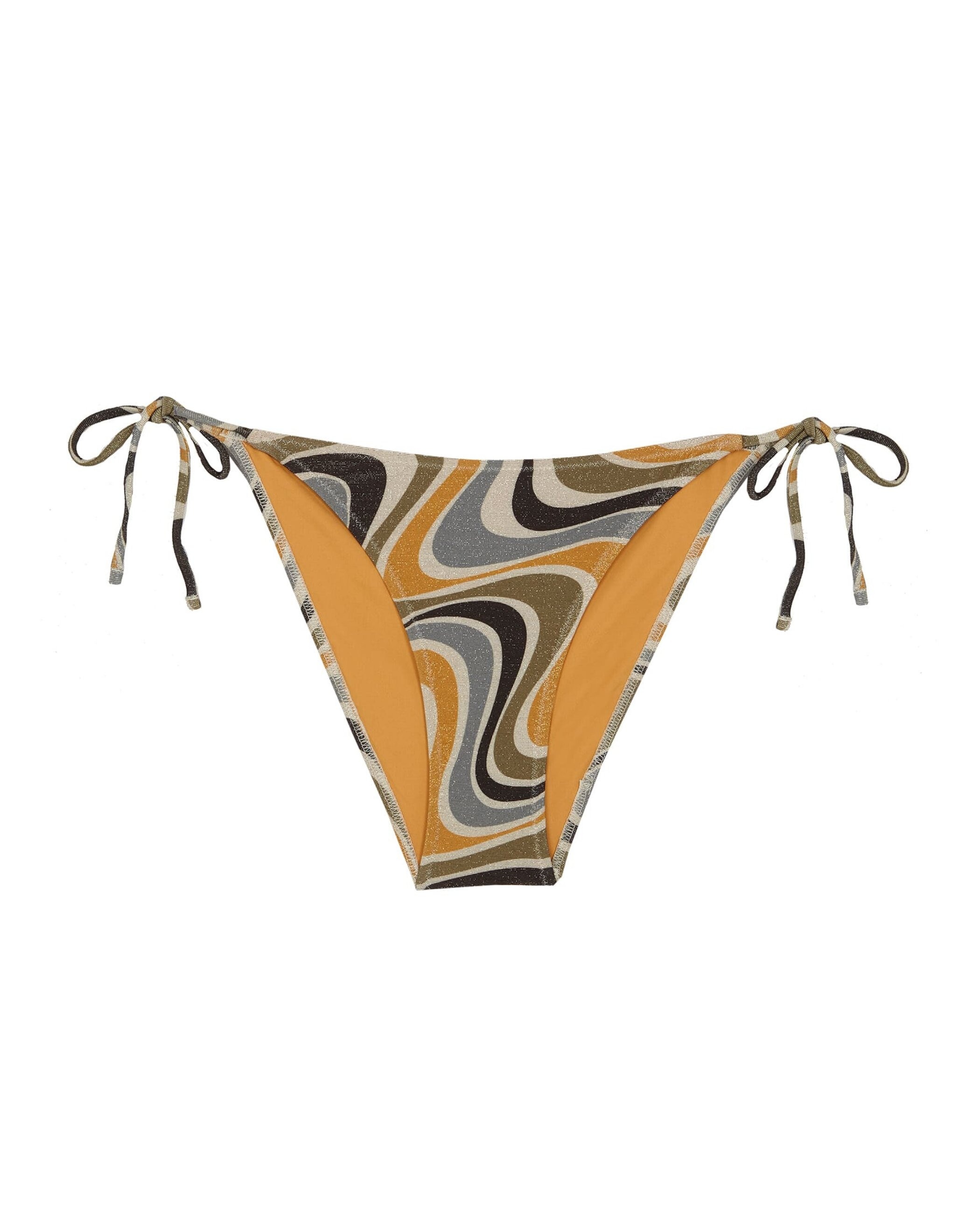 Bragas de bikini Mystic con tejido lúrex, lazo y forro - Robin Collection - Verde Verde-3