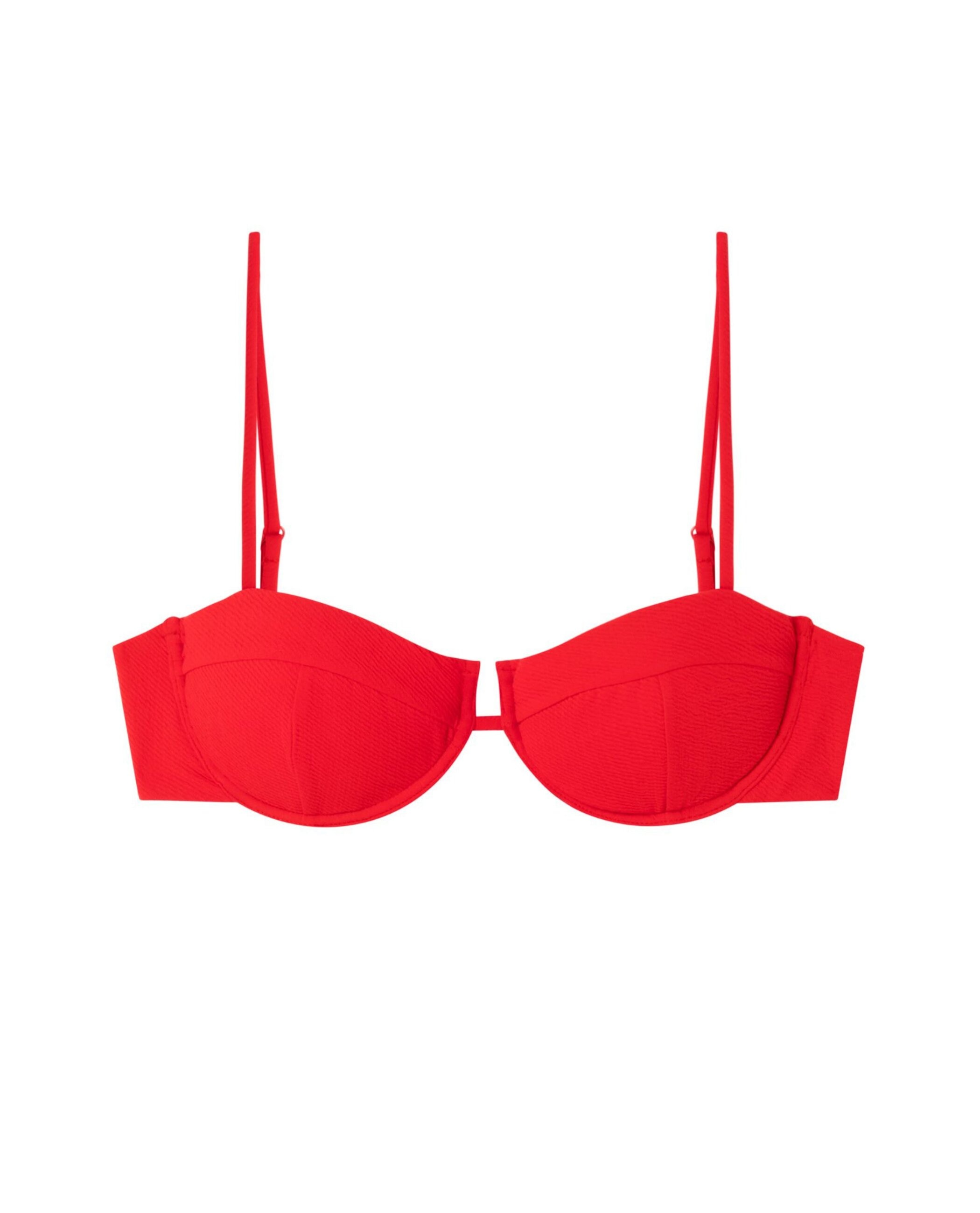 Top de bikini Balconette Tango con estructura y foams extraíbles - Robin Collection - Rojo Teja Rojo Teja-3