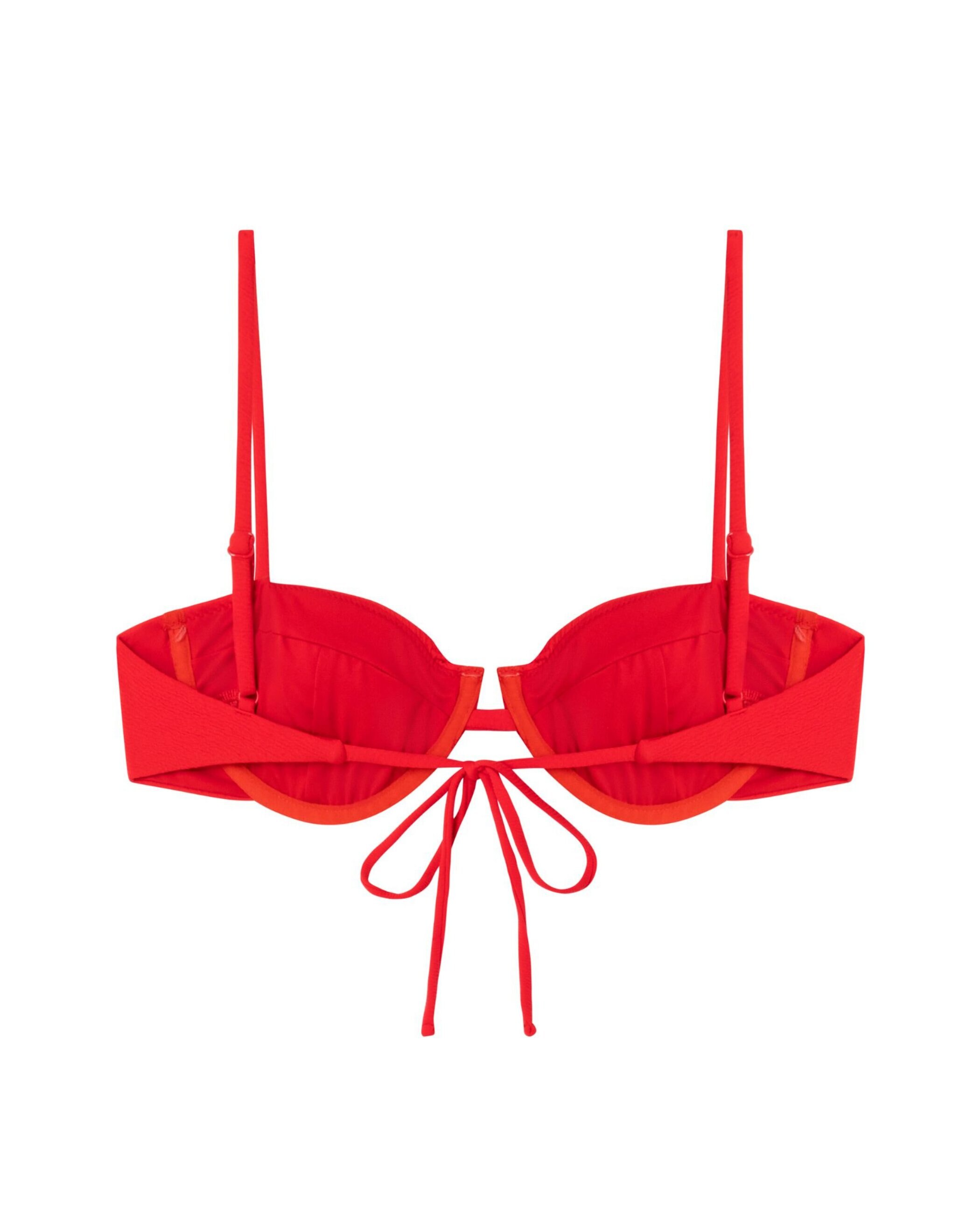 Top de bikini Balconette Tango con estructura y foams extraíbles - Robin Collection - Rojo Teja Rojo Teja-4