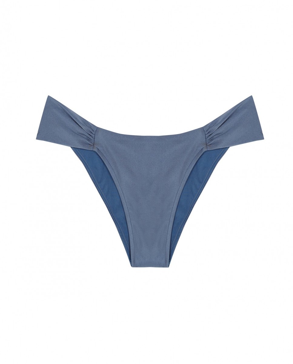 Braguita fruncida de bikini Isolablue con forro - Robin Collection - Azul grisáceo Azul grisáceo-3