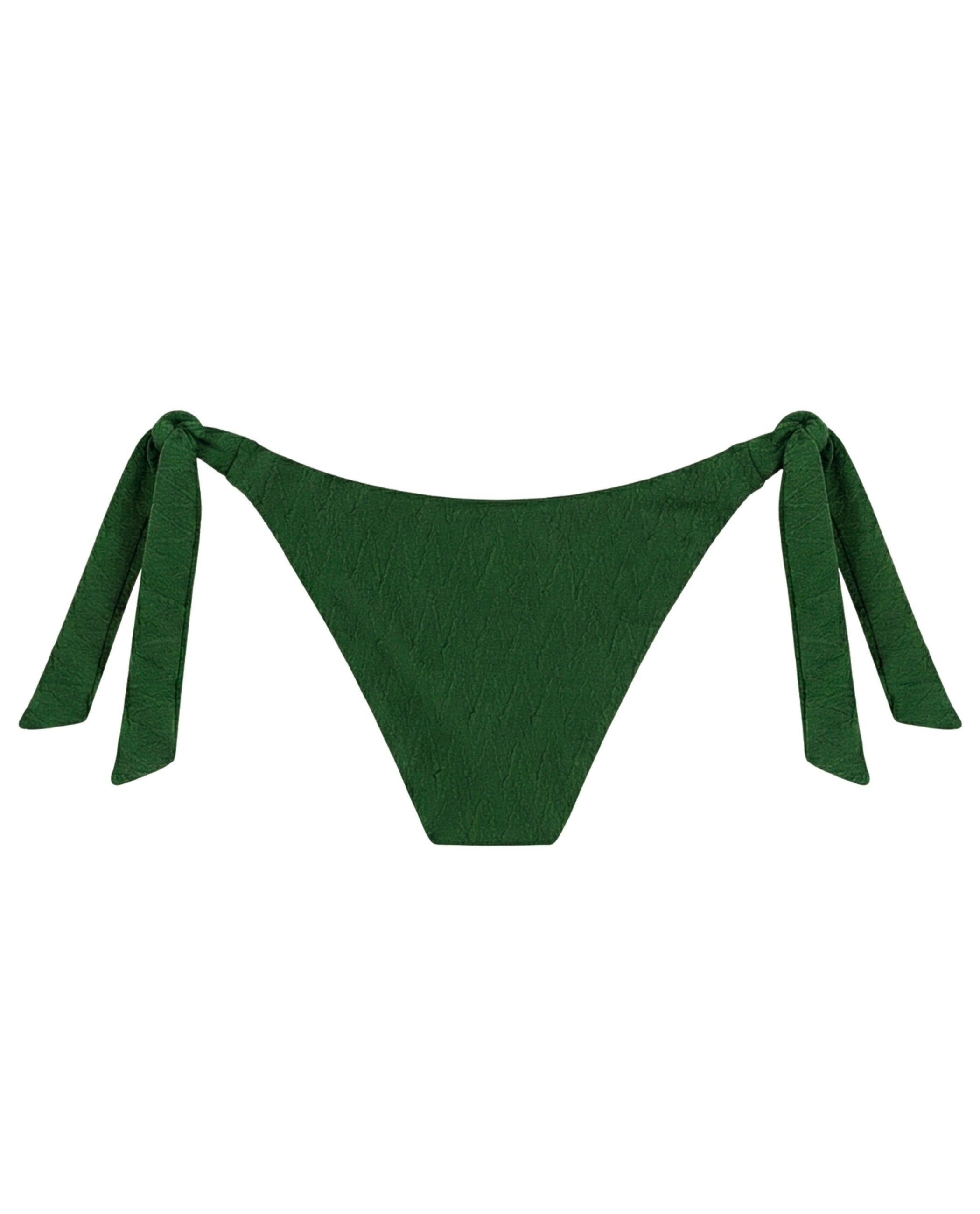 Bragas de bikini Verde con cobertura clásica, lazo y estructura - Robin Collection - Verde oscuro Verde oscuro-4