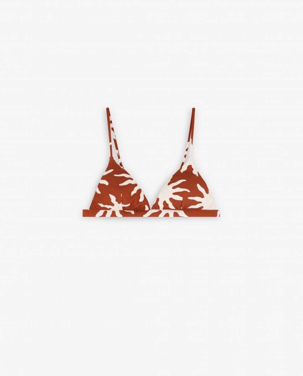 Top de bikini Sporty Soles - Robin Collection - Marrón / Blanco roto Marrón / Blanco roto-1