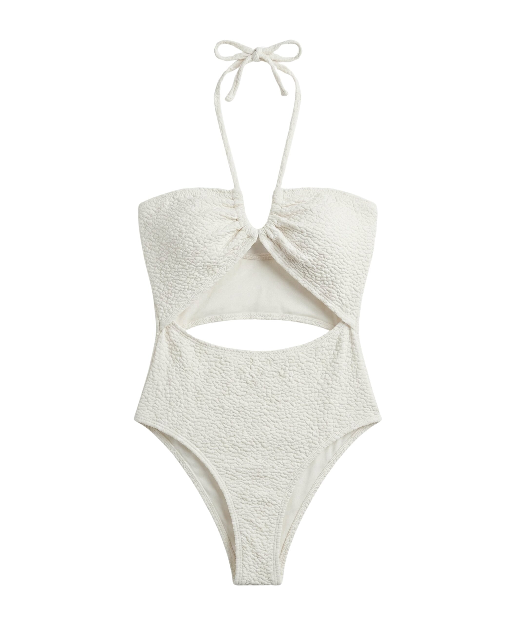 Bañador halter Crudo con estructura - Robin Collection - Blanco Blanco-3