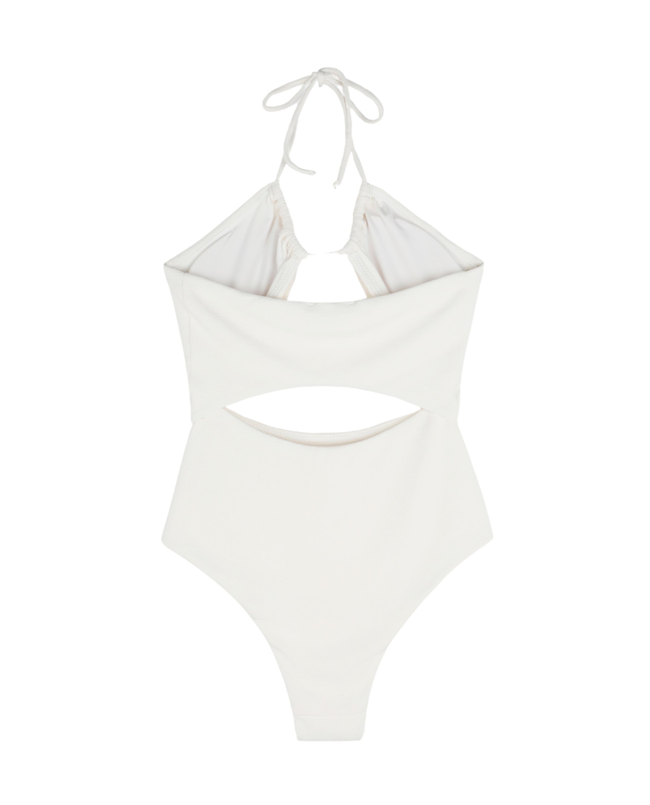 Bañador halter Crudo con estructura - Robin Collection - Blanco Blanco-4