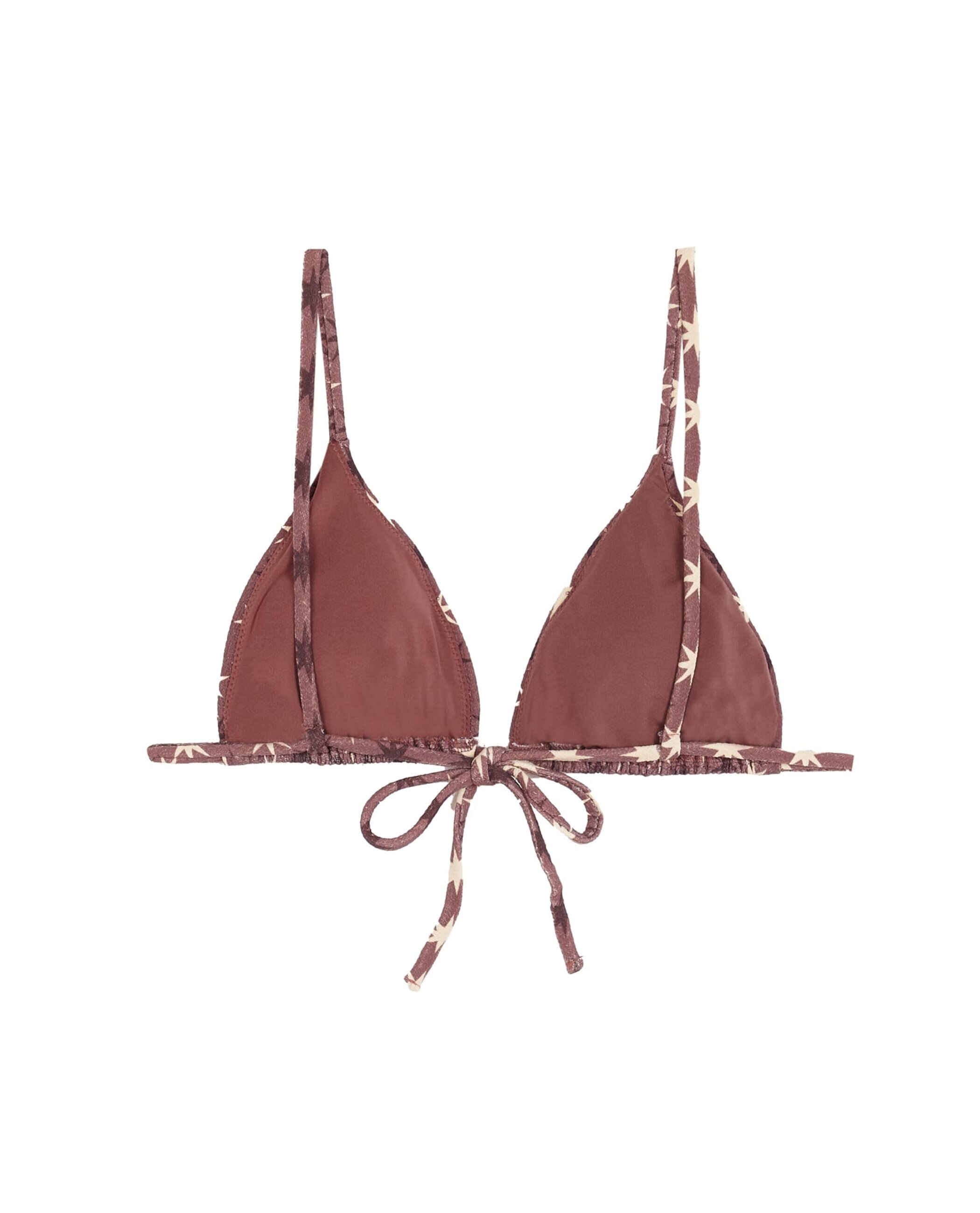 Top de bikini Triángulo Stella con estructura y foams extraíbles - Robin Collection - Marrón chocolate Marrón chocolate-4