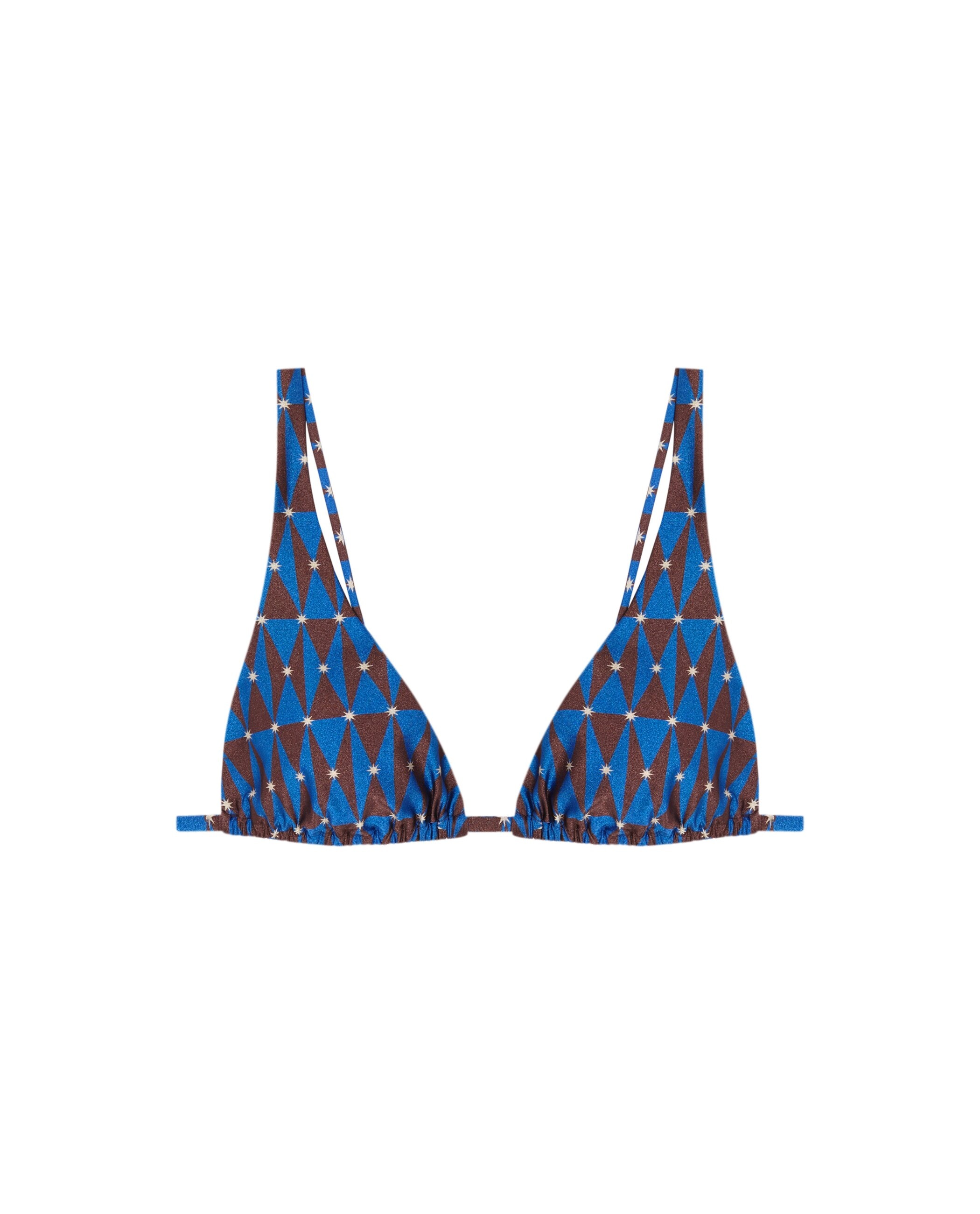 Top de bikini Flame Vesper con tejido lúrex y foams extraíbles - Robin Collection - Azul marino Azul marino-3