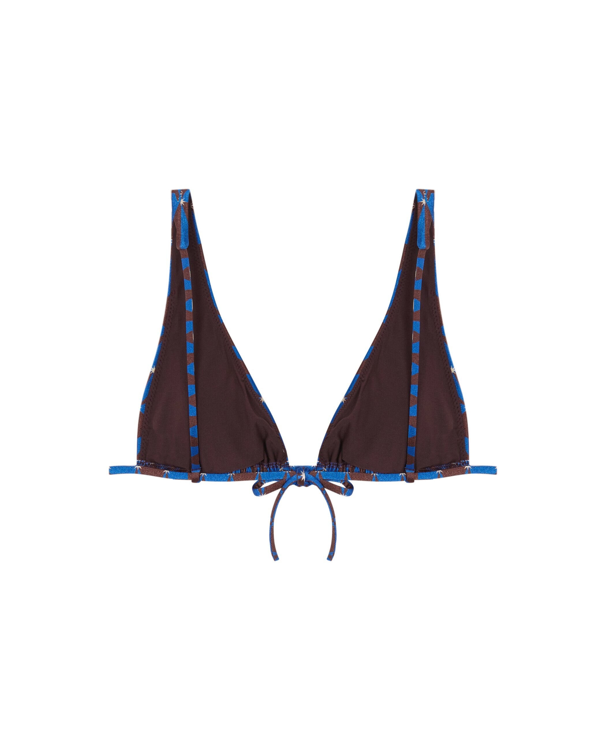 Top de bikini Flame Vesper con tejido lúrex y foams extraíbles - Robin Collection - Azul marino Azul marino-4