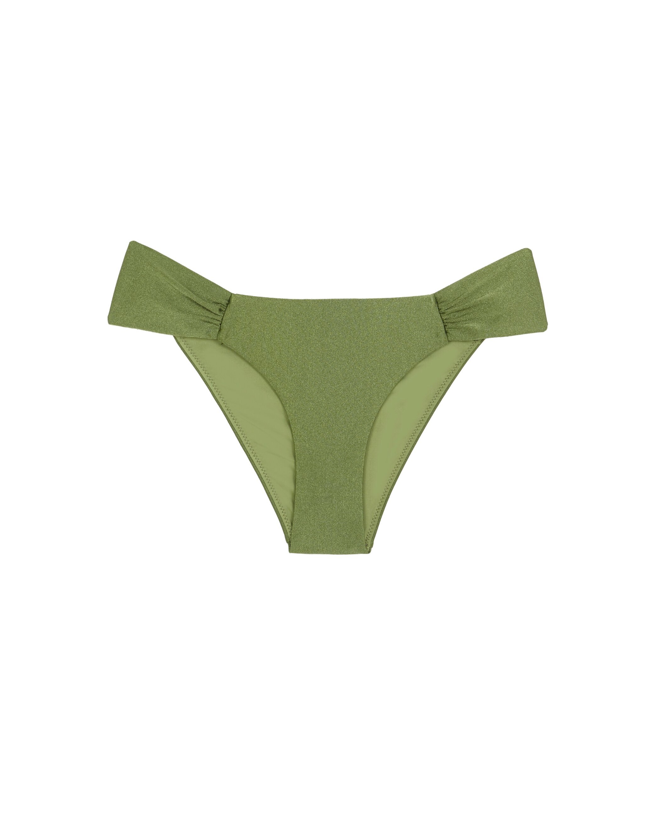 Braga de bikini Salvia con cobertura media, fruncida y forro - Robin Collection - Verde Oliva Verde Oliva-3