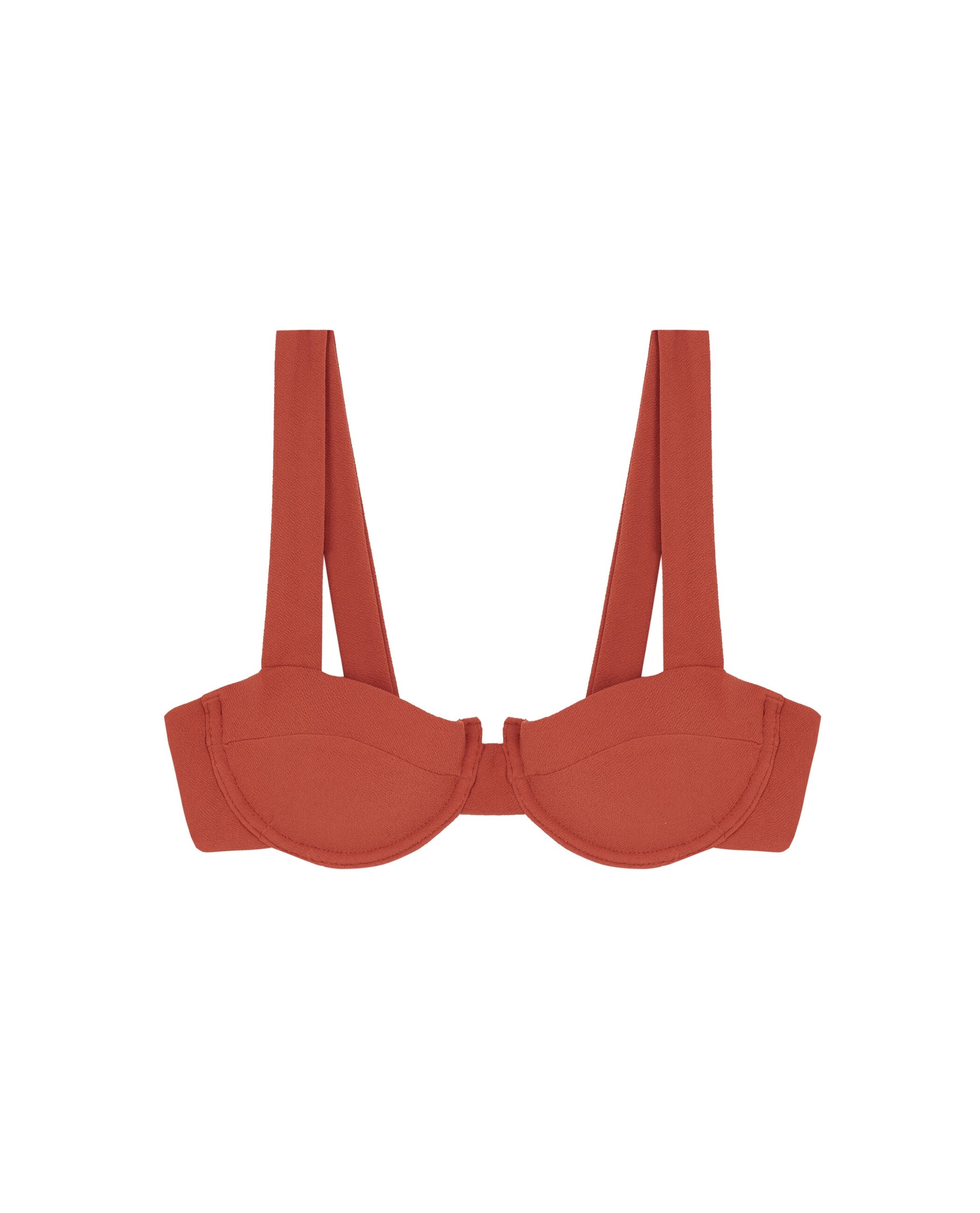 Top de bikini Balconette Argile con estructura y foams extraíbles - Robin Collection - Terracota Terracota-3