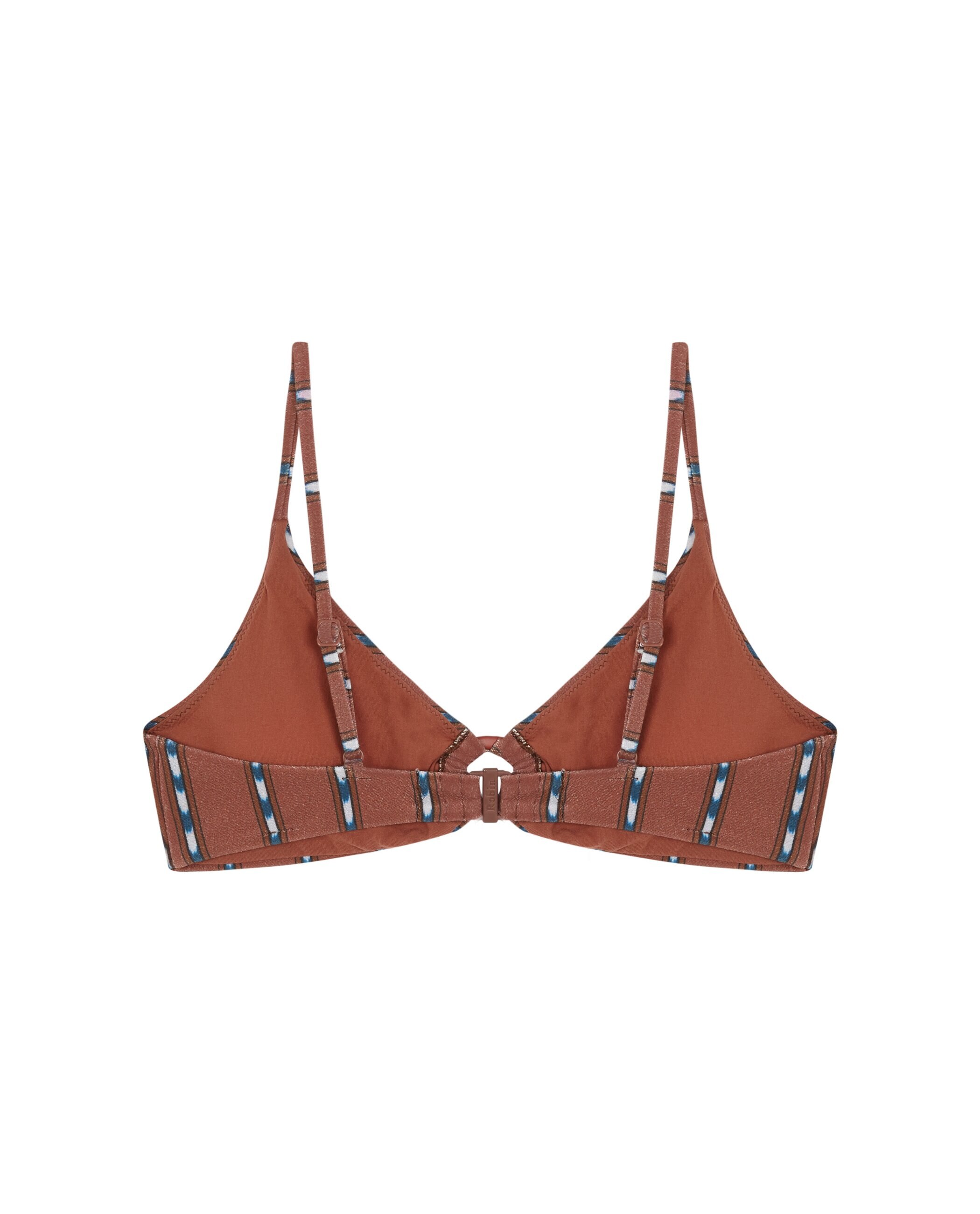 Top de bikini Triángulo Palma con estructura y foams extraíbles - Robin Collection - Marrón chocolate Marrón chocolate-4