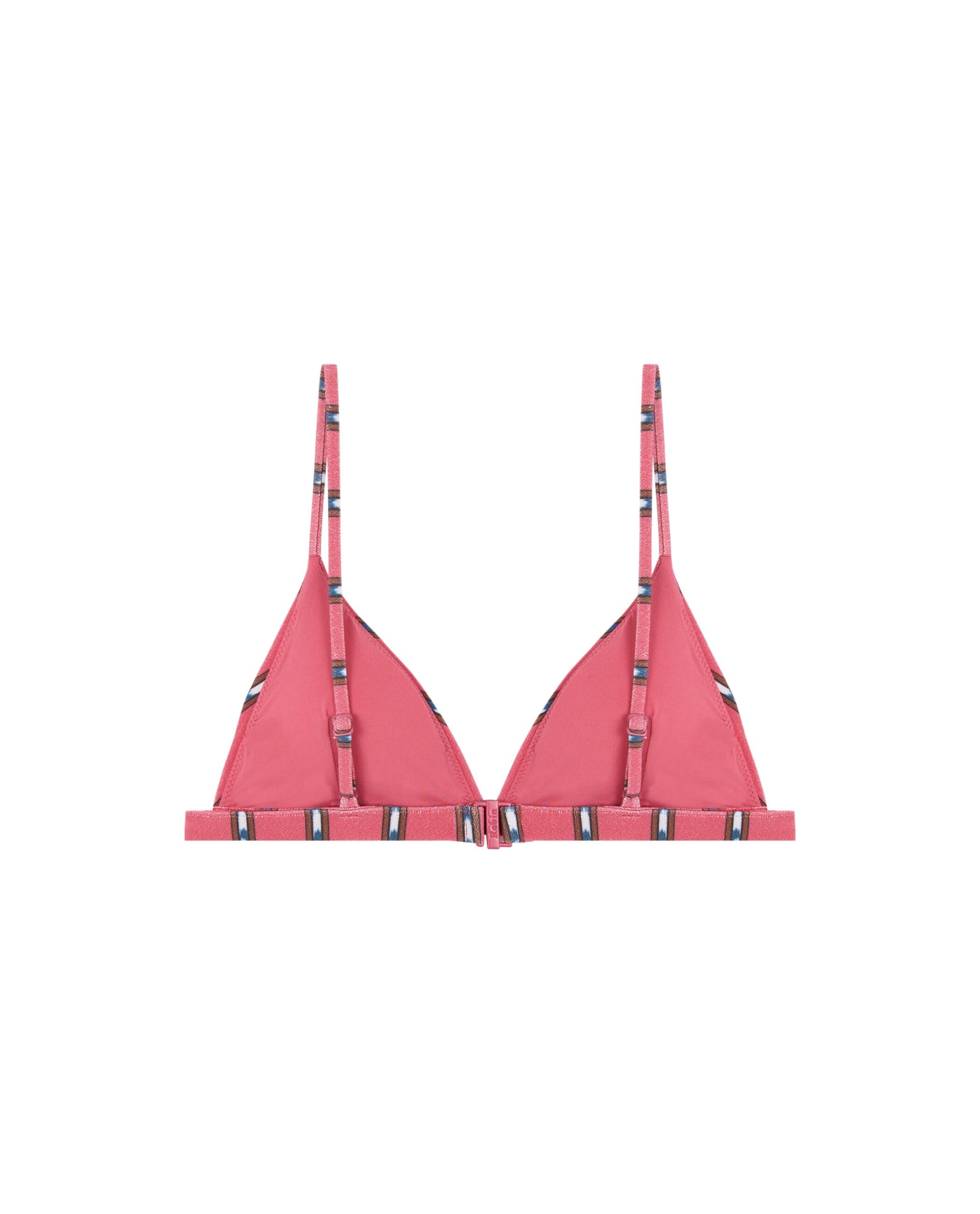 Top de bikini Sporty Salina con estructura y foams extraíbles - Robin Collection - Rosa / Azul marino Rosa / Azul marino-4