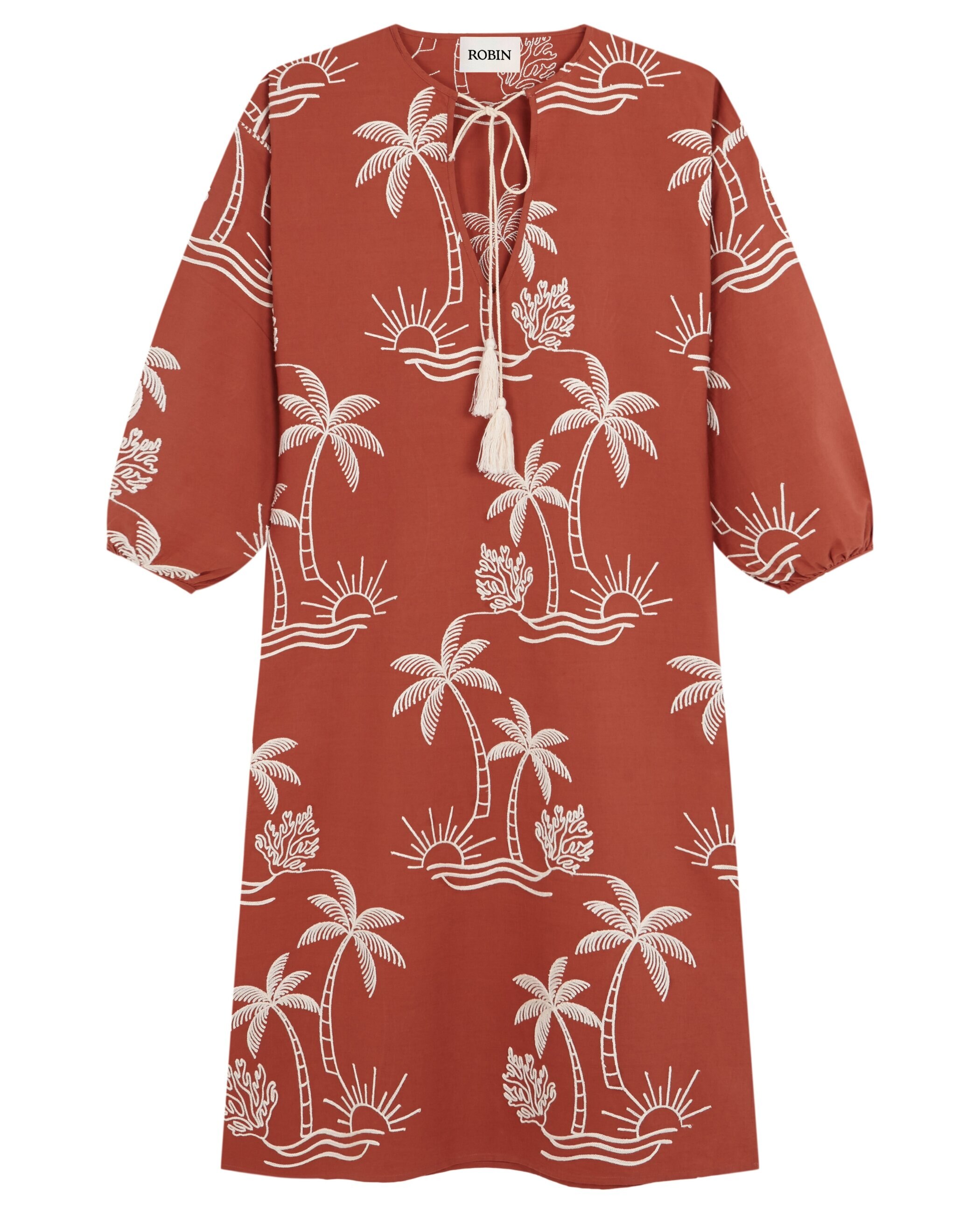 Vestido de playa de mujer Argile - Robin Collection - Terracota Terracota-3