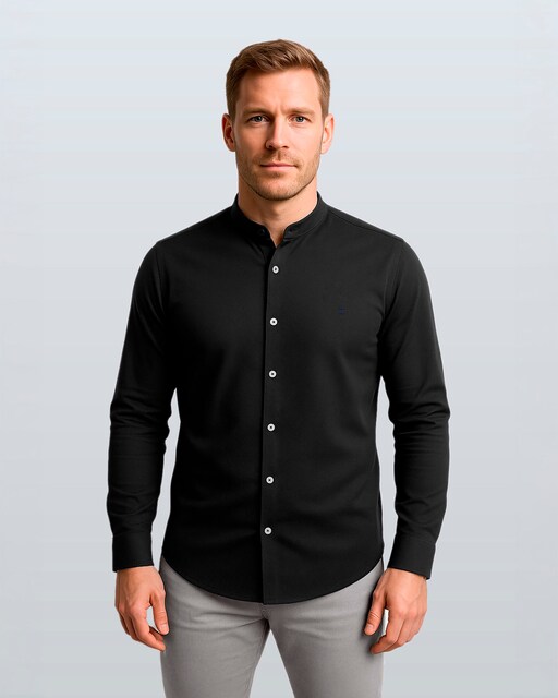 Imagen 0 de Camisa non iron de hombre corte regular cuello mao