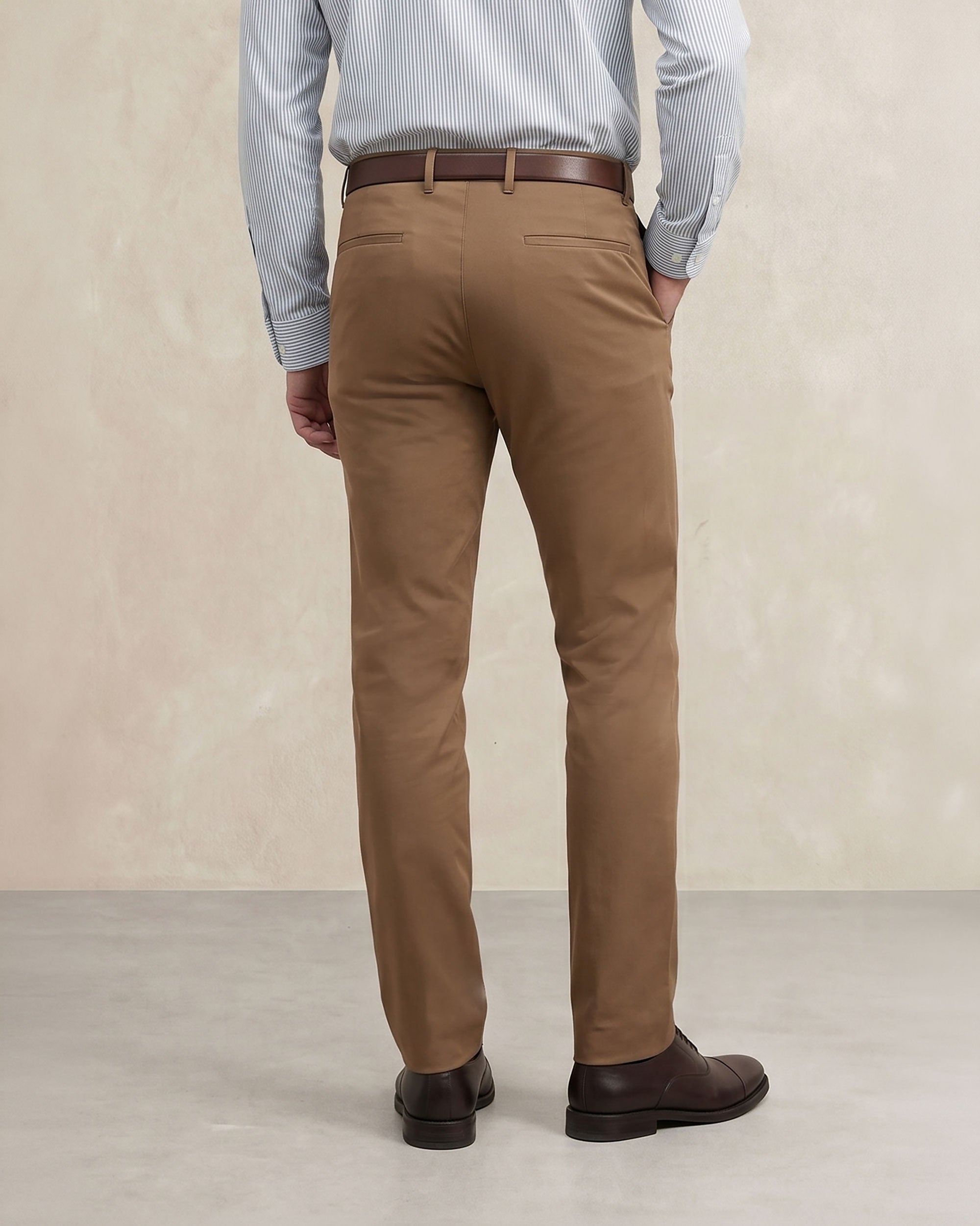 Pantalón de hombre corte tapered en marrón - Sepiia - Beige/Marrón Beige/Marrón-2