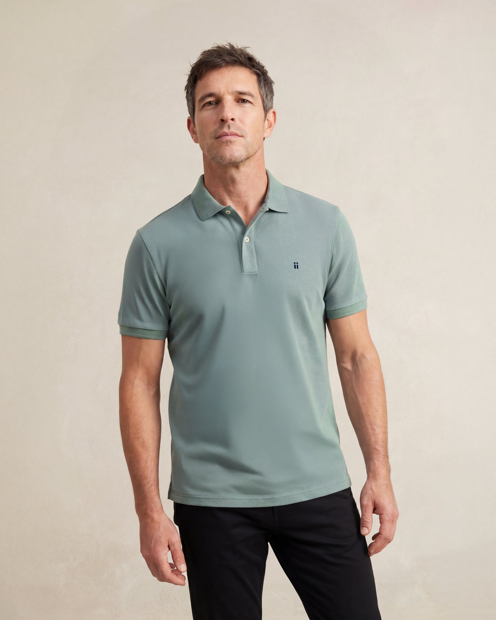 Imagen 0 de Polo non iron de hombre de manga corta Verde