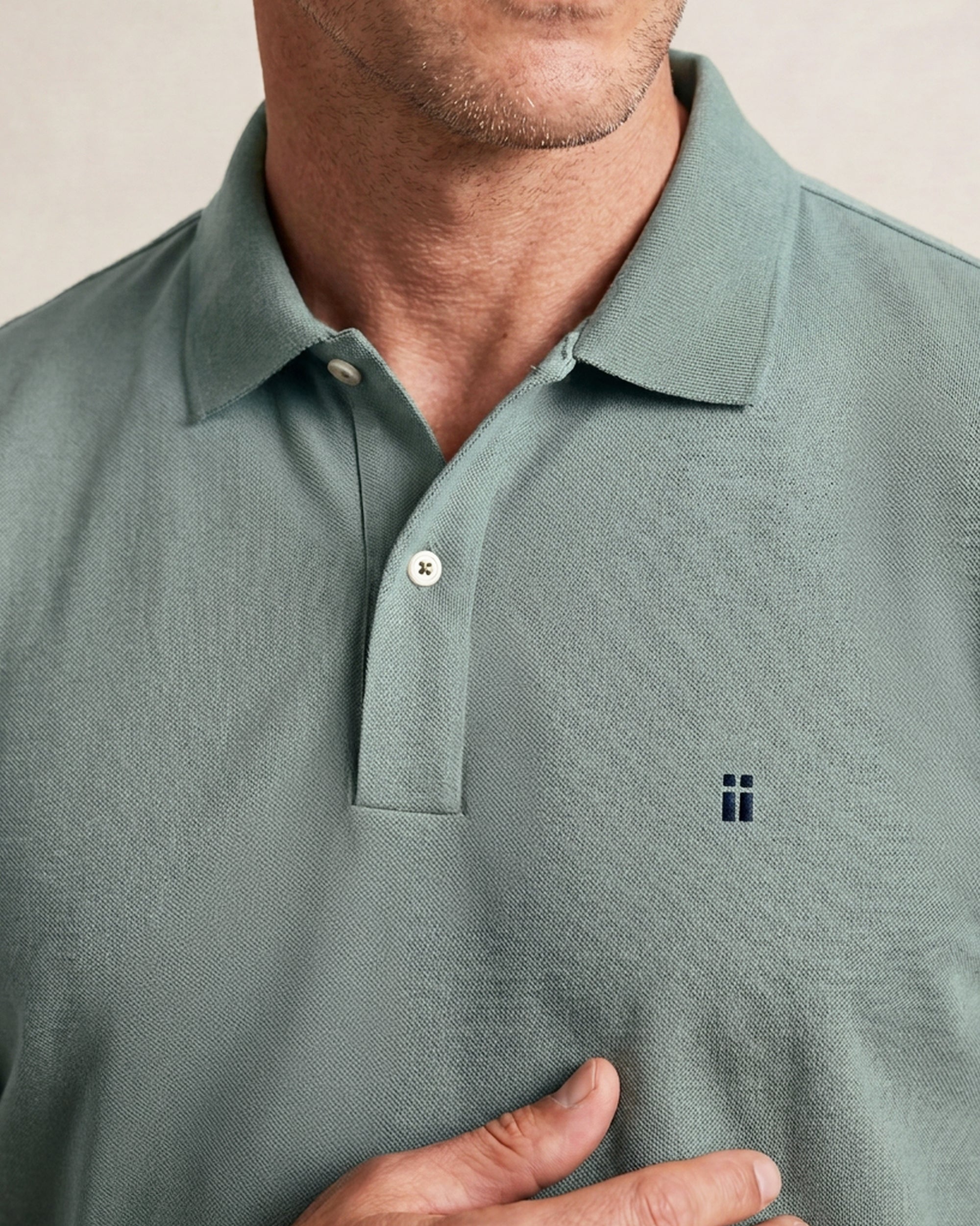 Polo non iron de hombre de manga corta - Sepiia - Verde Verde-2